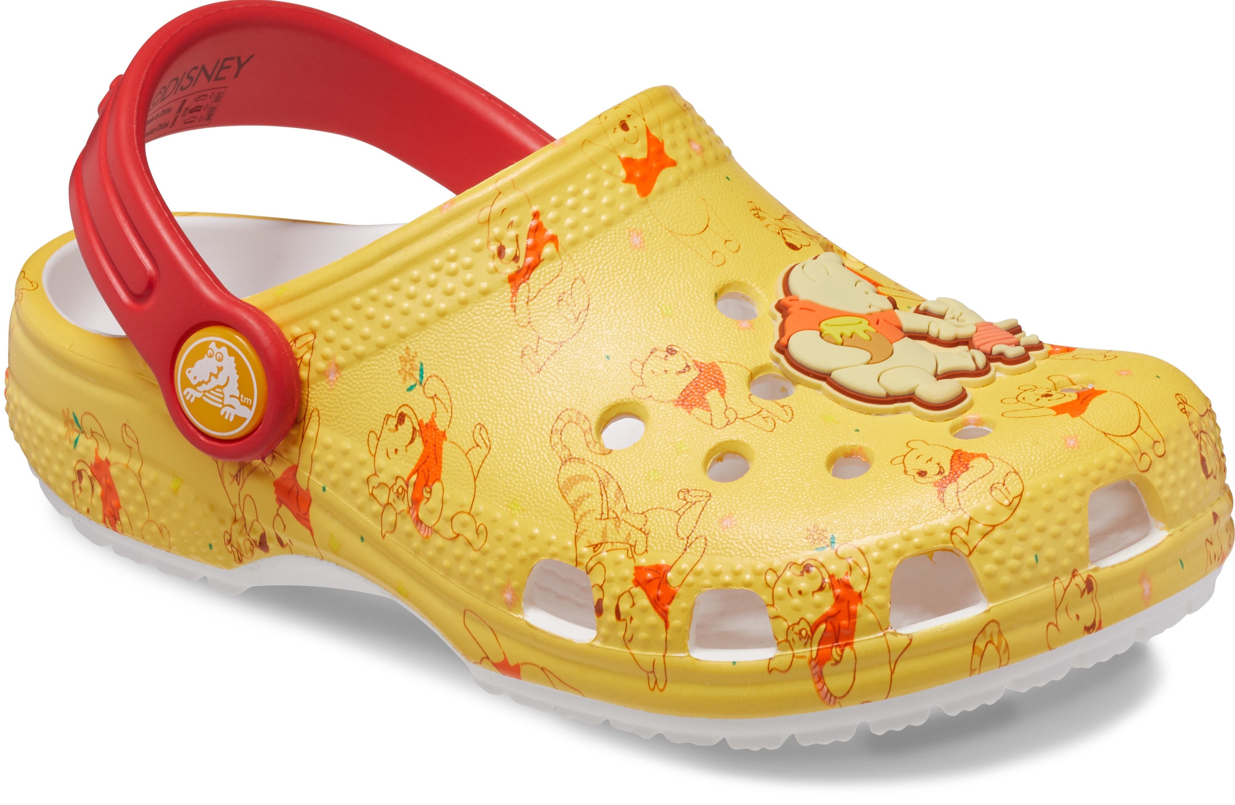 Crocs Classic Disney Winnie The Pooh Clog, Kindergartenschuh, Sonmmerschuh, Kinderschuh mit Fersenriemen