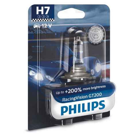 Philips Halogenlampe Philips RacingVision GT200 H7 12V 55W PX26d (1er Blister)