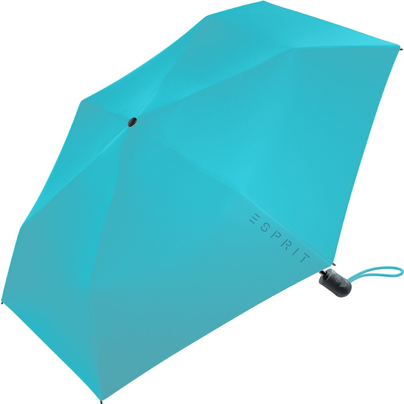 Taschenregenschirm Esprit 2023, den leicht Auf-Zu in Damen und Automatik neuen Slimline blau FJ Trendfarben stabil, Easymatic