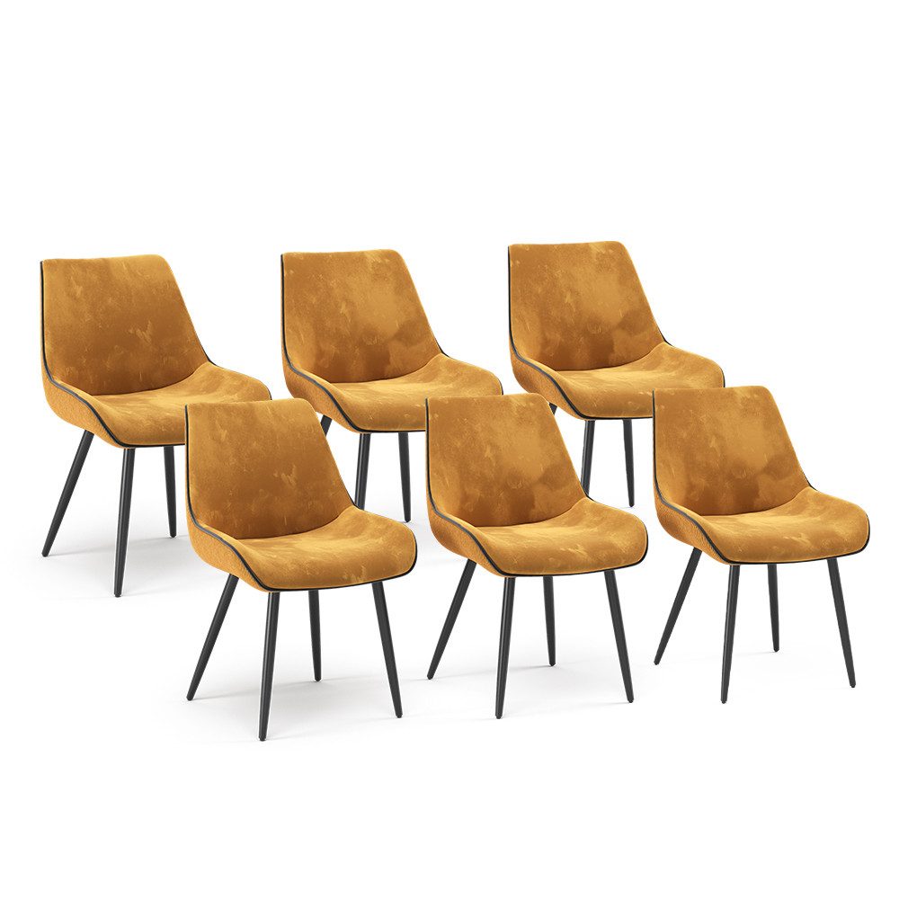 Esszimmerstuhl Eleganza, Gelb, 6er Set