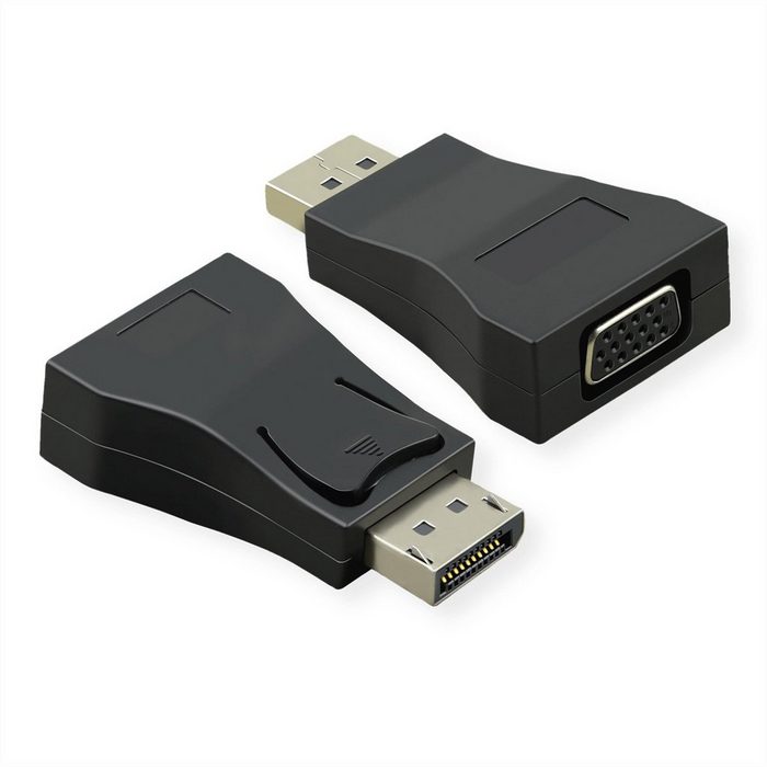 VALUE DisplayPort-VGA Adapter DP ST - VGA BU Audio- & Video-Adapter DisplayPort Männlich (Stecker) zu HD D-Sub 15-polig (HD-15) VGA Weiblich (Buchse) Aktiv