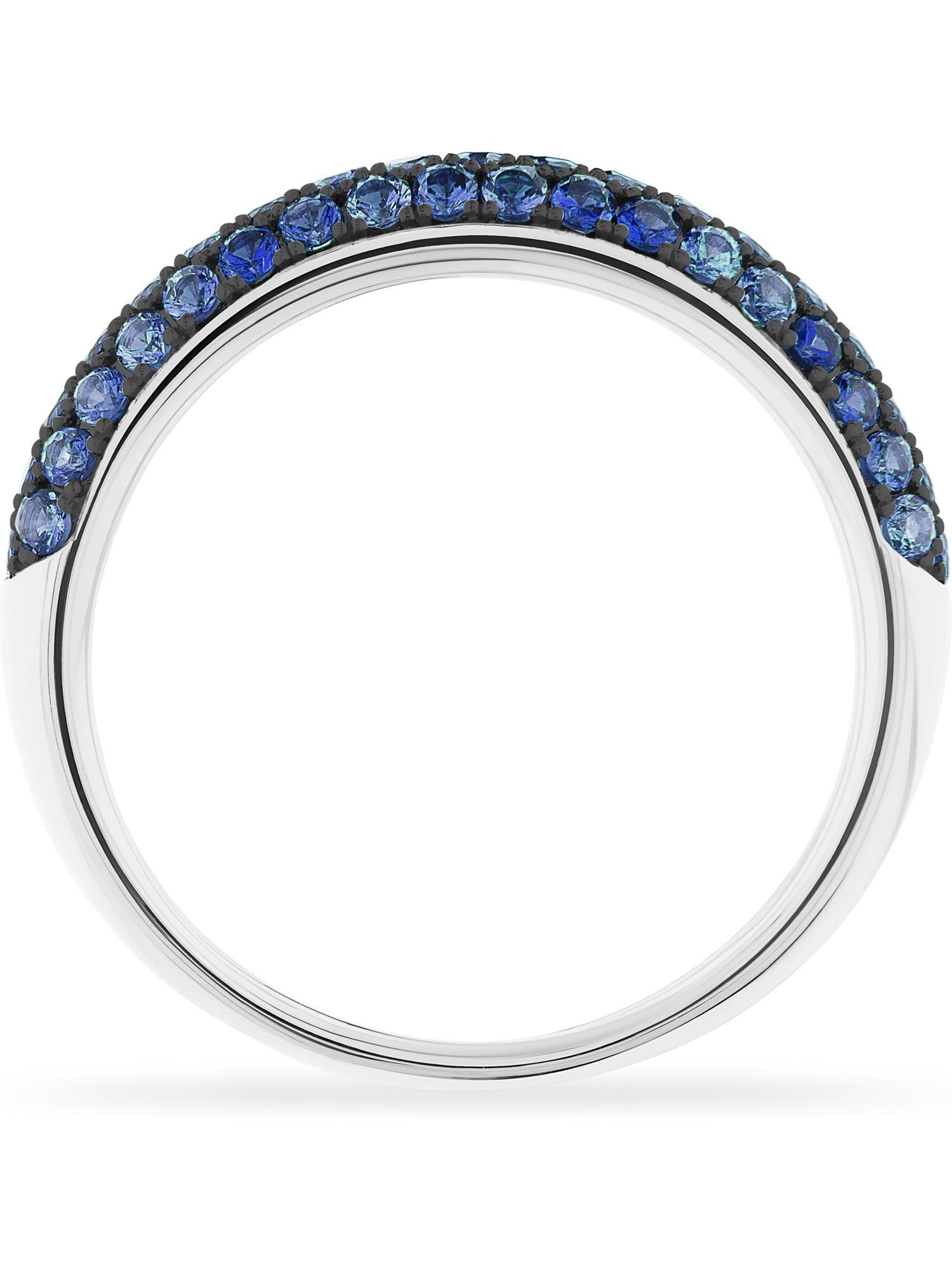 Fingerring Farbstein, GUIA blau Damen-Damenring 55 Saphir GUIA