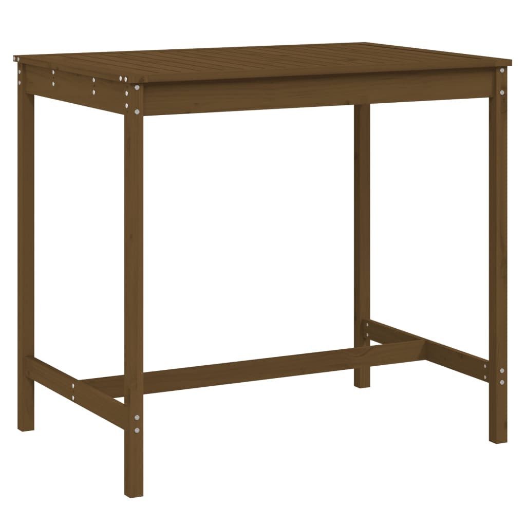 vidaXL Gartentisch Gartentisch Honigbraun 121x82,5x110 cm Massivholz Kiefer (1-St)
