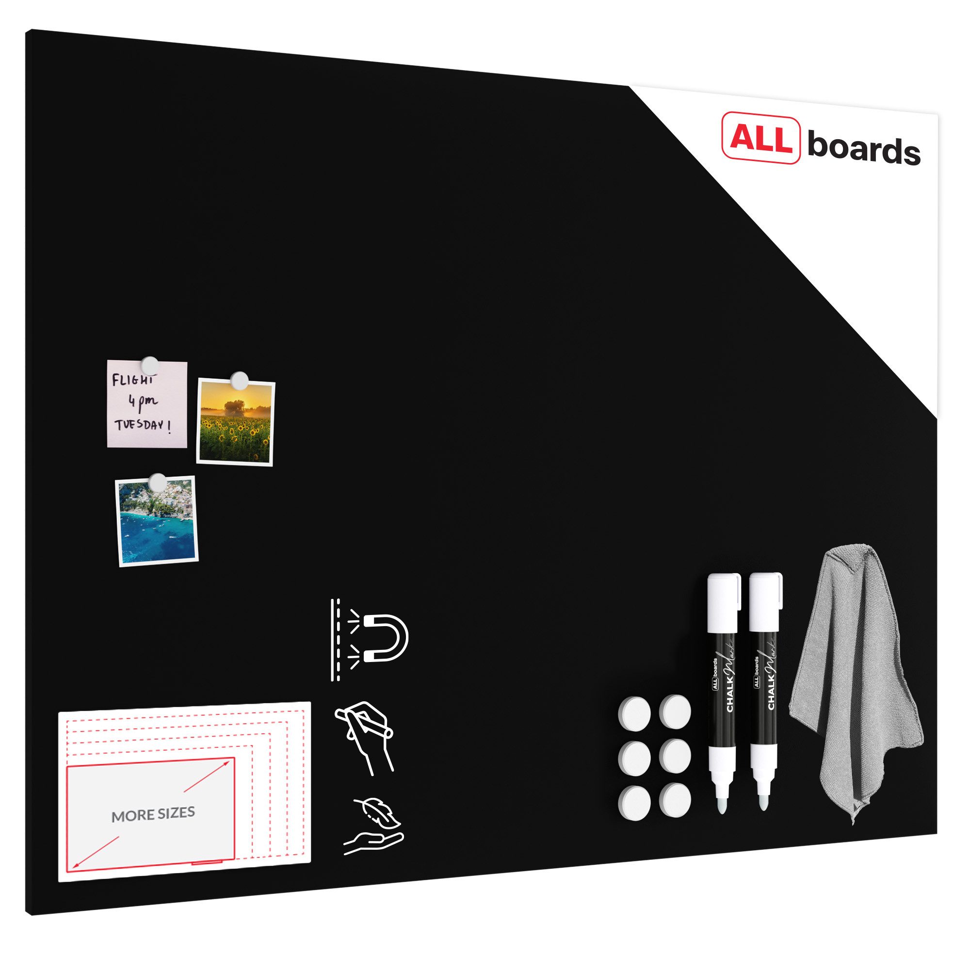 ALLboards Magnettafel ALLboards Metallische Magnettafel KREIDETAFEL günstig online kaufen