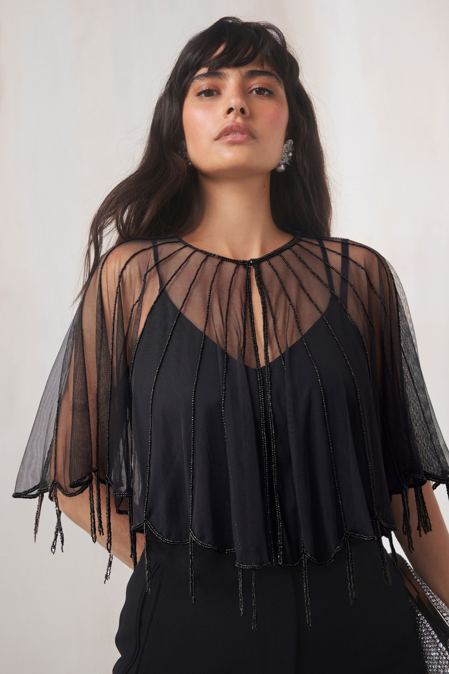 Next Blusenkimono Cape mit Perlen (1-tlg) günstig online kaufen