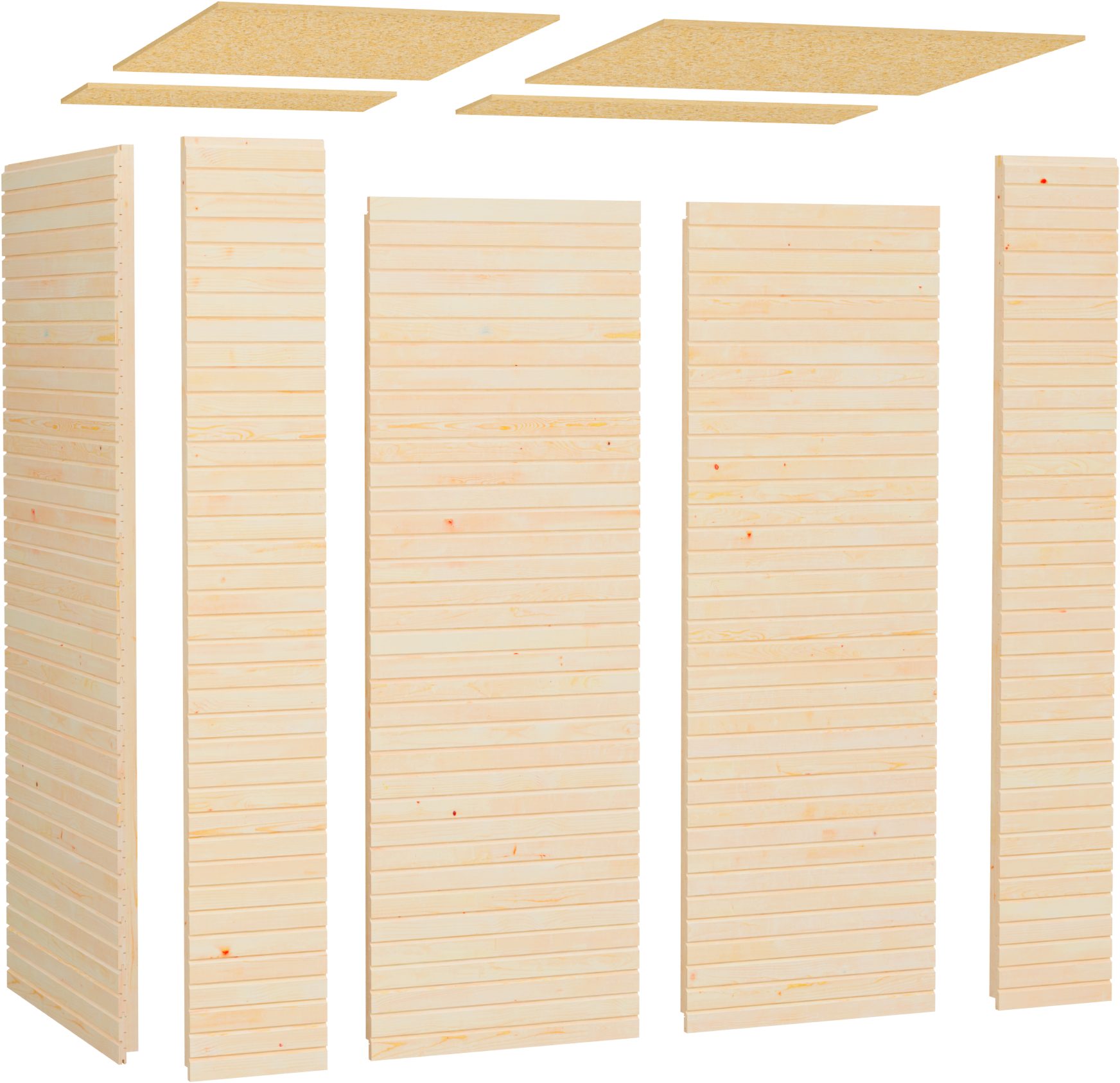 BERTILO Gerätehaus Box 1, in verschiedenen Farben, BxT: 207,2x110,2 cm, Hohe Doppeltür, hohe Wände – mehr Raum