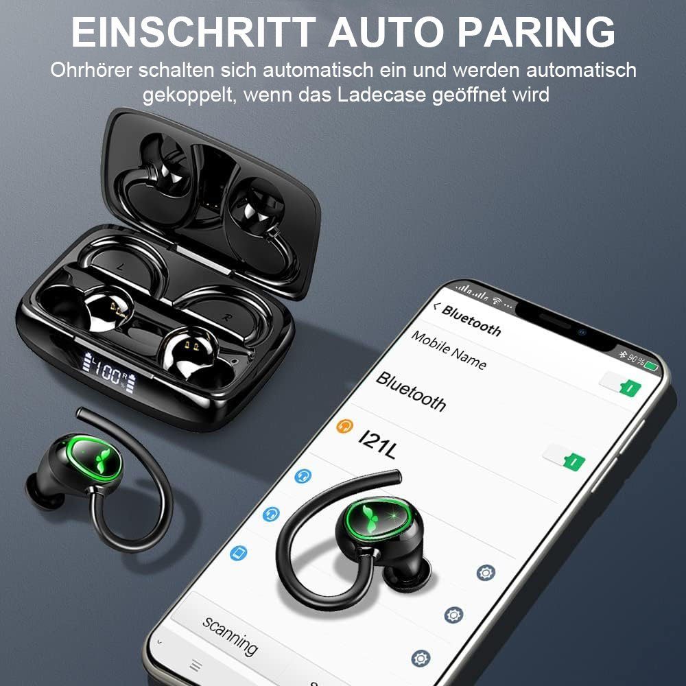 intelligent, Sport-Bluetooth-Headset MOUTEN Bluetooth-Kopfhörer TWS-Ohrhänger, wasserdicht