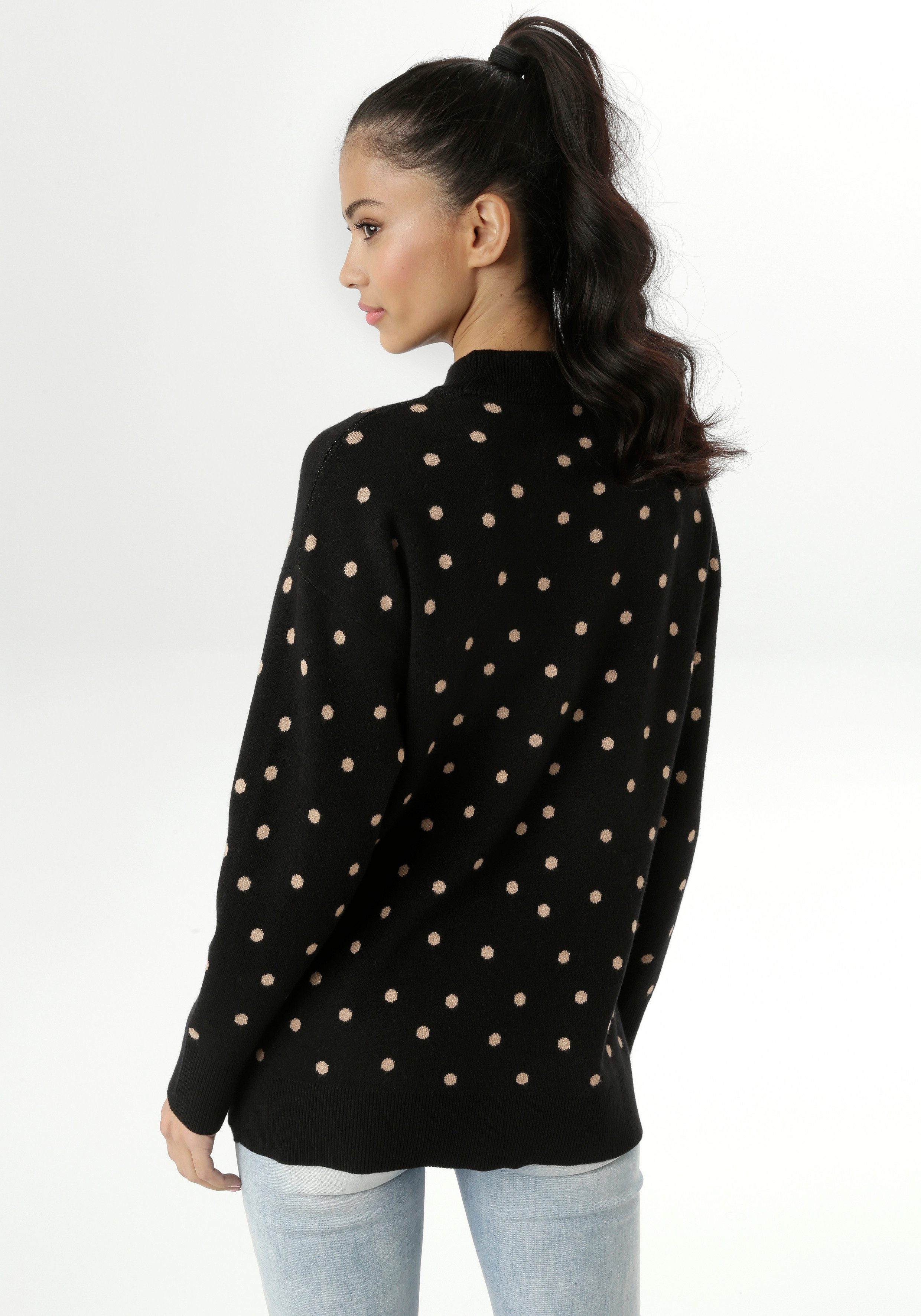 Aniston SELECTED Strickpullover mit elegantem Jacquard-Muster günstig online kaufen