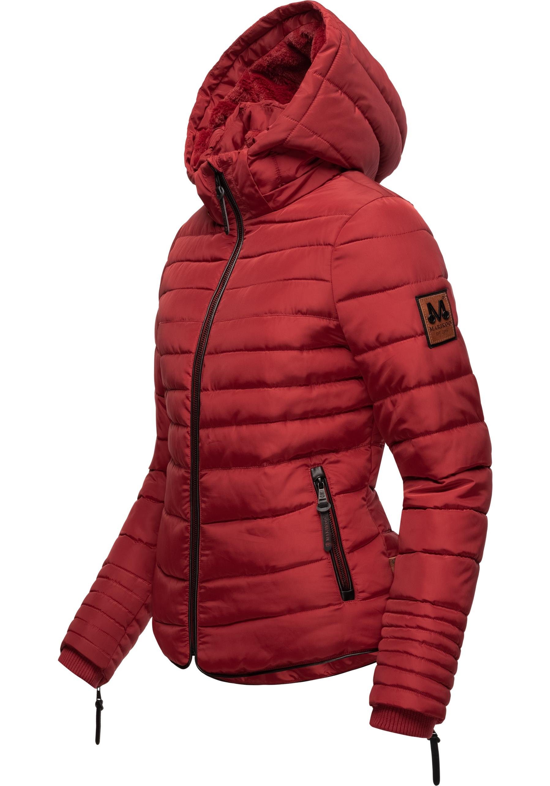 Marikoo Winterjacke Amber stylische Steppjacke mit Teddyfutter