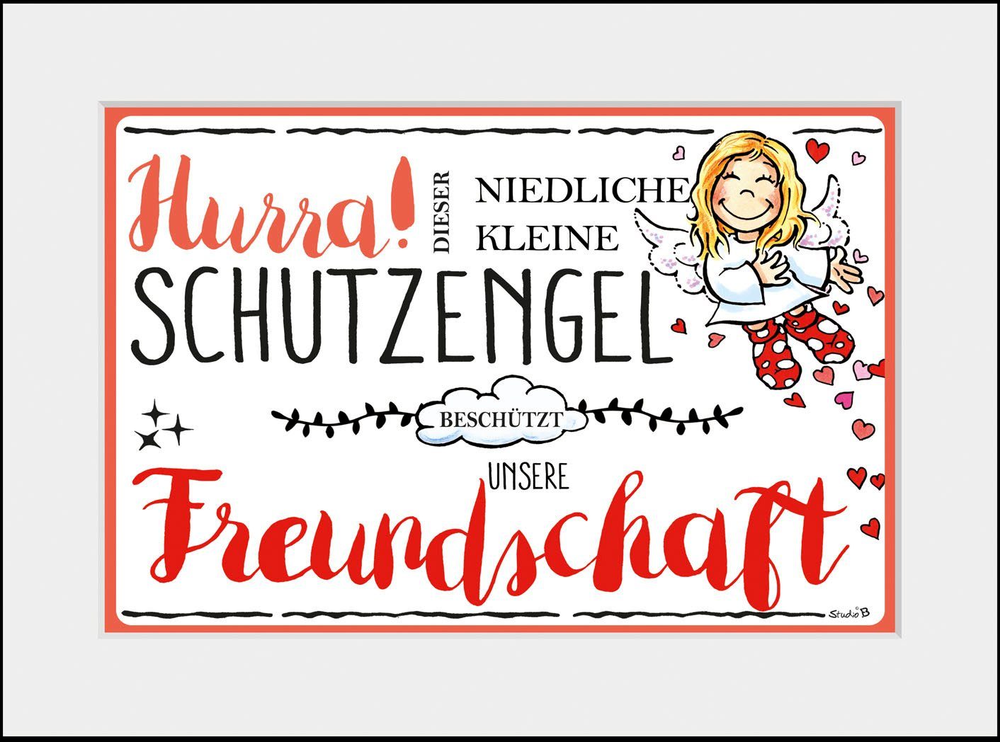 queence Bild Schutzengel Freundschaft, Engel (1 St) | Kunstdrucke