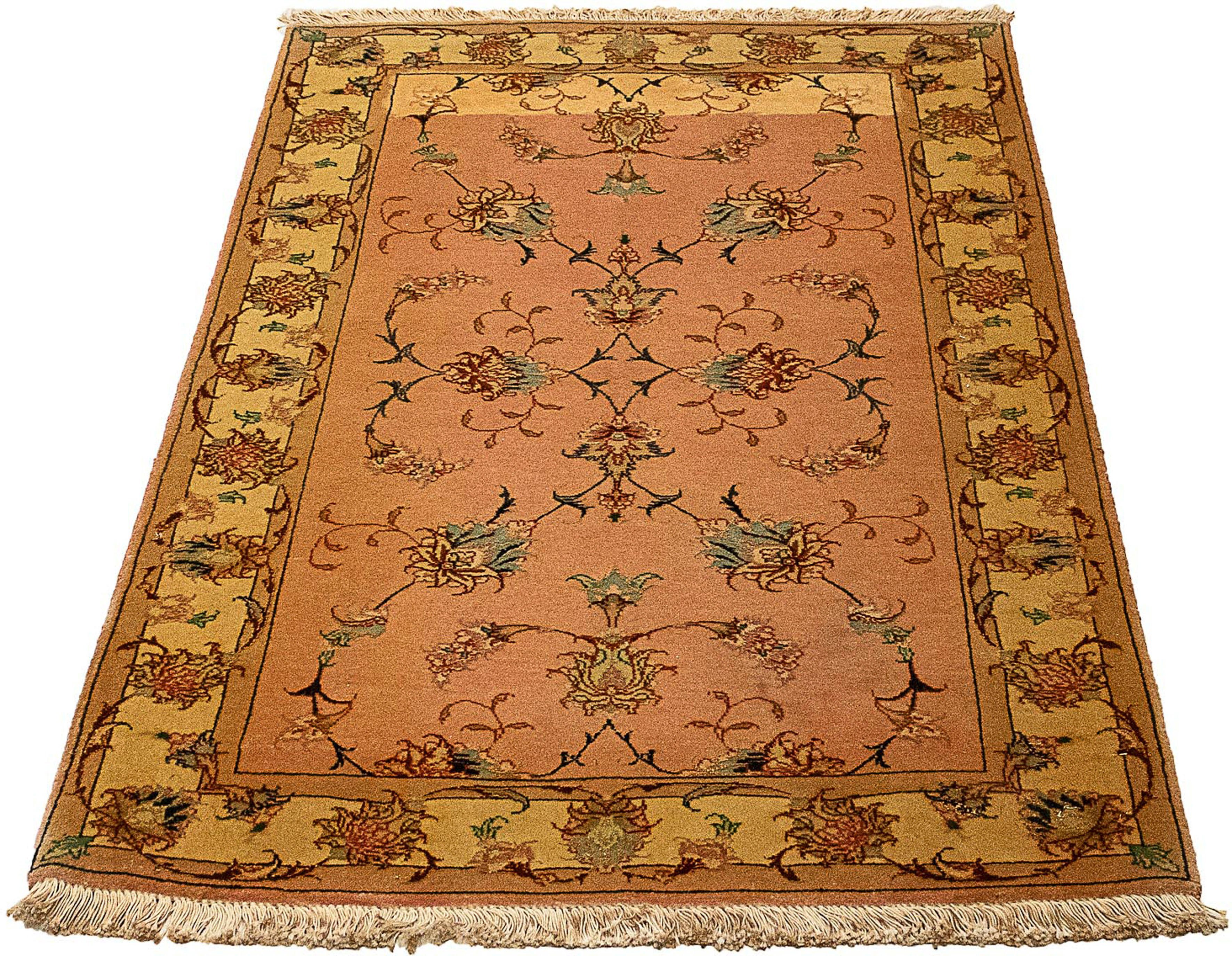 Orientteppich Perser - Täbriz - Royal - 116 x 70 cm - braun, morgenland, rechteckig, Höhe: 7 mm, Wohnzimmer, Handgeknüpft, Einzelstück mit Zertifikat