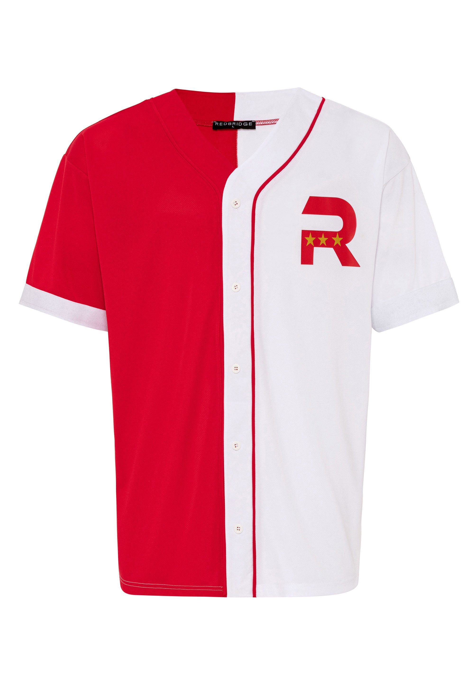 RedBridge T-Shirt im Baseball-Look - Knopfleiste, günstig online kaufen