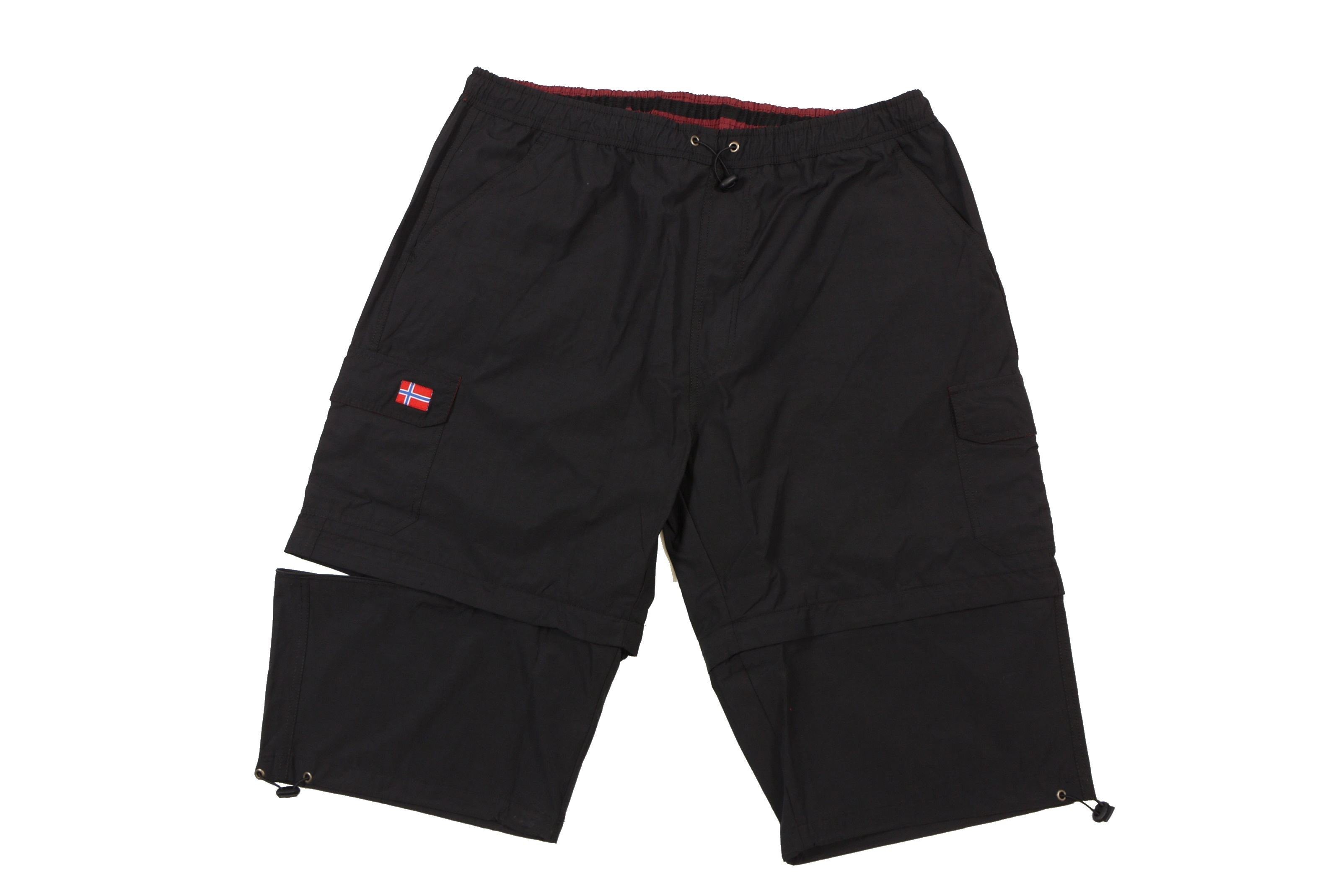 Shorts Zipp-Off-Bermuda in schwarz