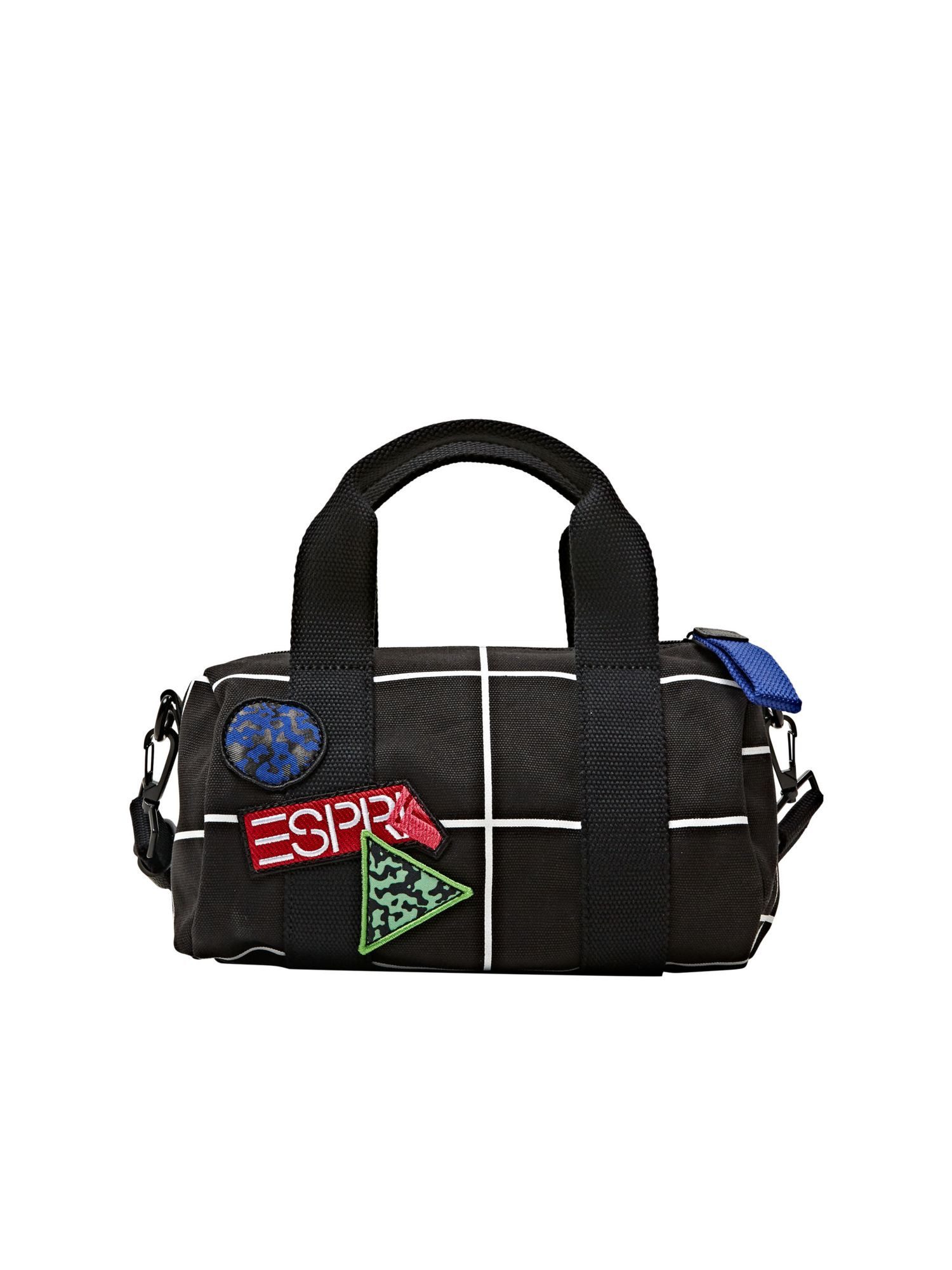 Esprit Handtasche Barrel Bag mit Logo-Gitter-Print