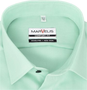 MARVELIS Businesshemd Businesshemd - Comfort Fit - Langarm - Einfarbig - Hellgrün