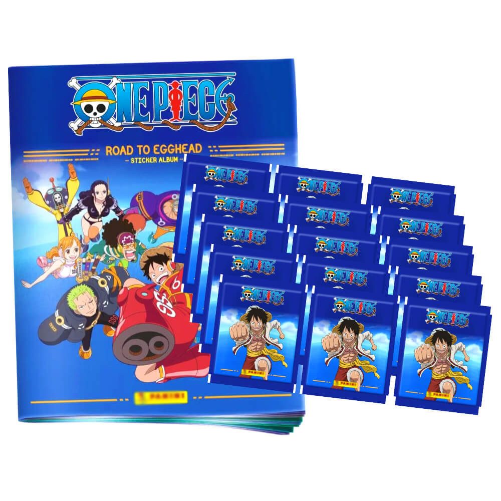 Panini Sticker One Piece Sticker - Road to Egghead Sammelsticker, 1 Album + 15 Tüten