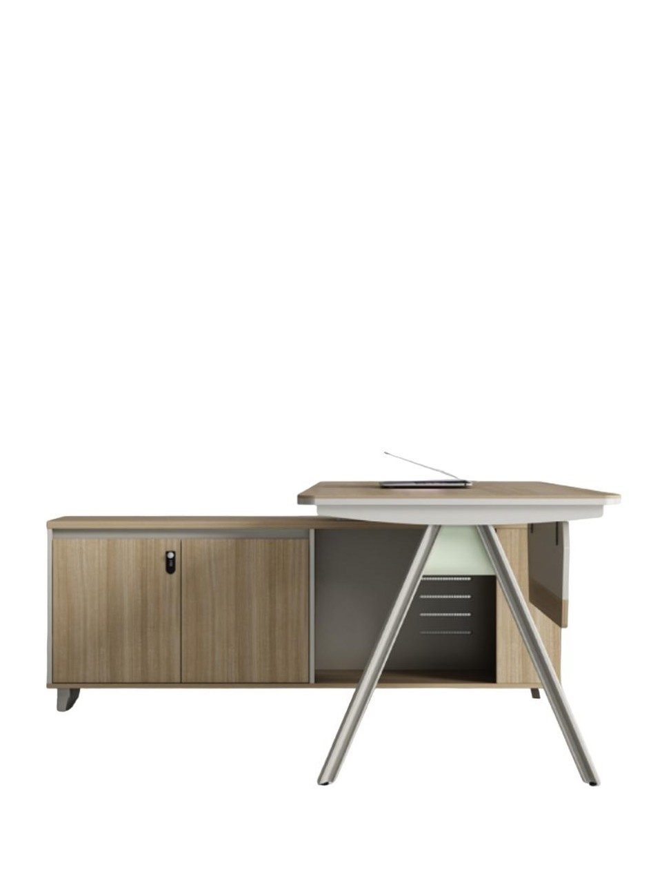 JVmoebel Eckschreibtisch Eckschreibtisch in Holzoptik mit geräumiger Tischplatte (1-St., Eckschreibtisch), Made in Europa