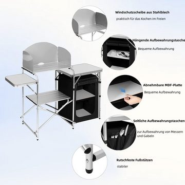 Woltu Campingtisch, faltbar tragbar inkl.Tragetasche mit Aluminiumgestell