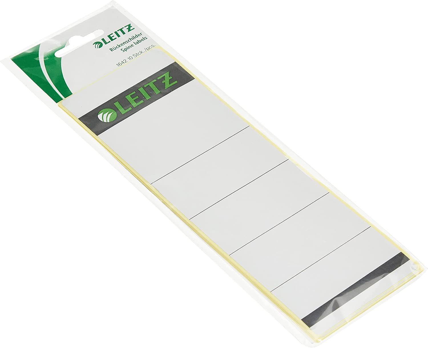 LEITZ Etiketten LEITZ Ordnerrücken-Etikett, 61 x 192 mm, kurz, breit, grau