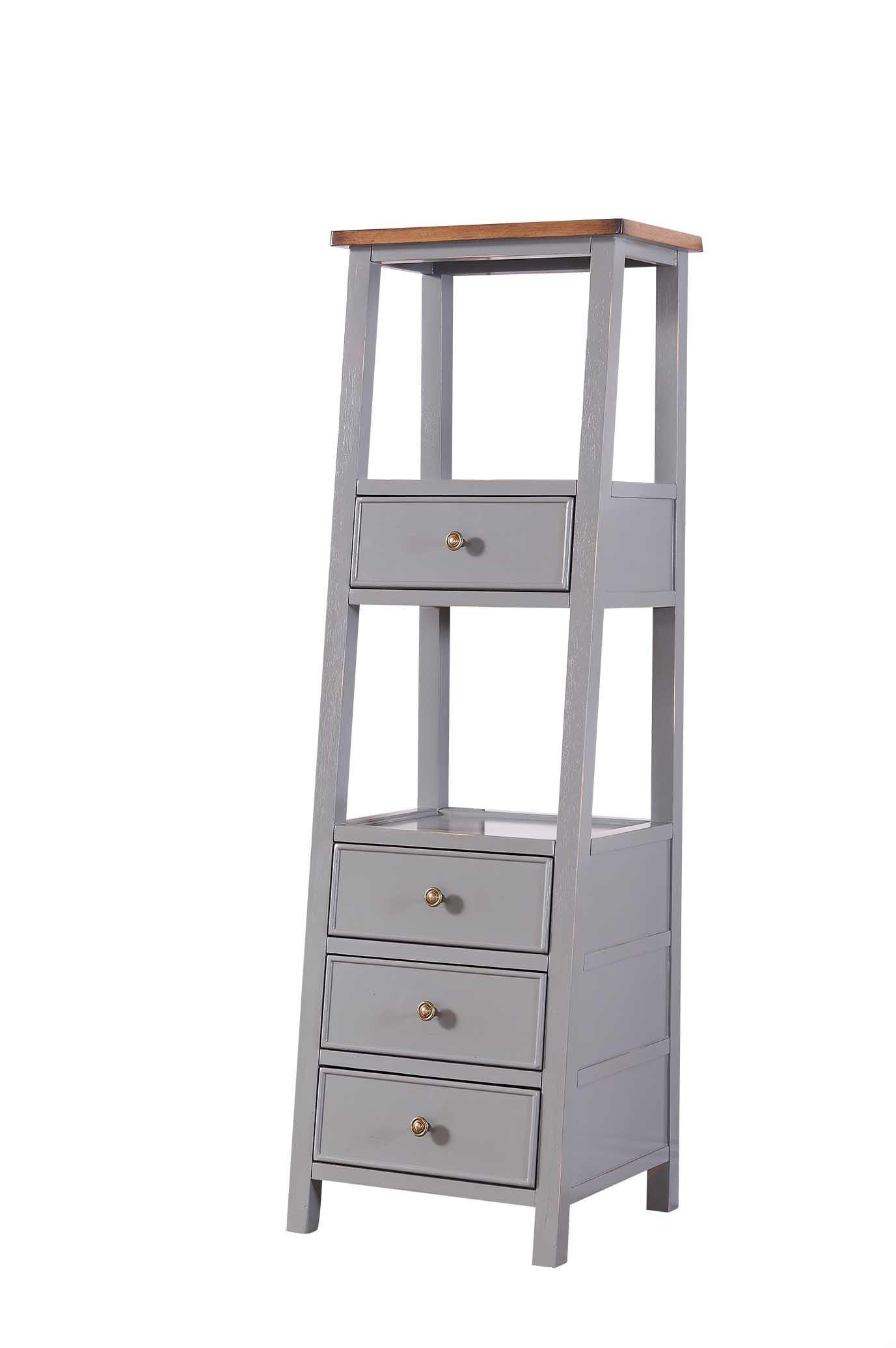 Regal Grau Schrank-System aus Holz für Büro und Wohnzimmer