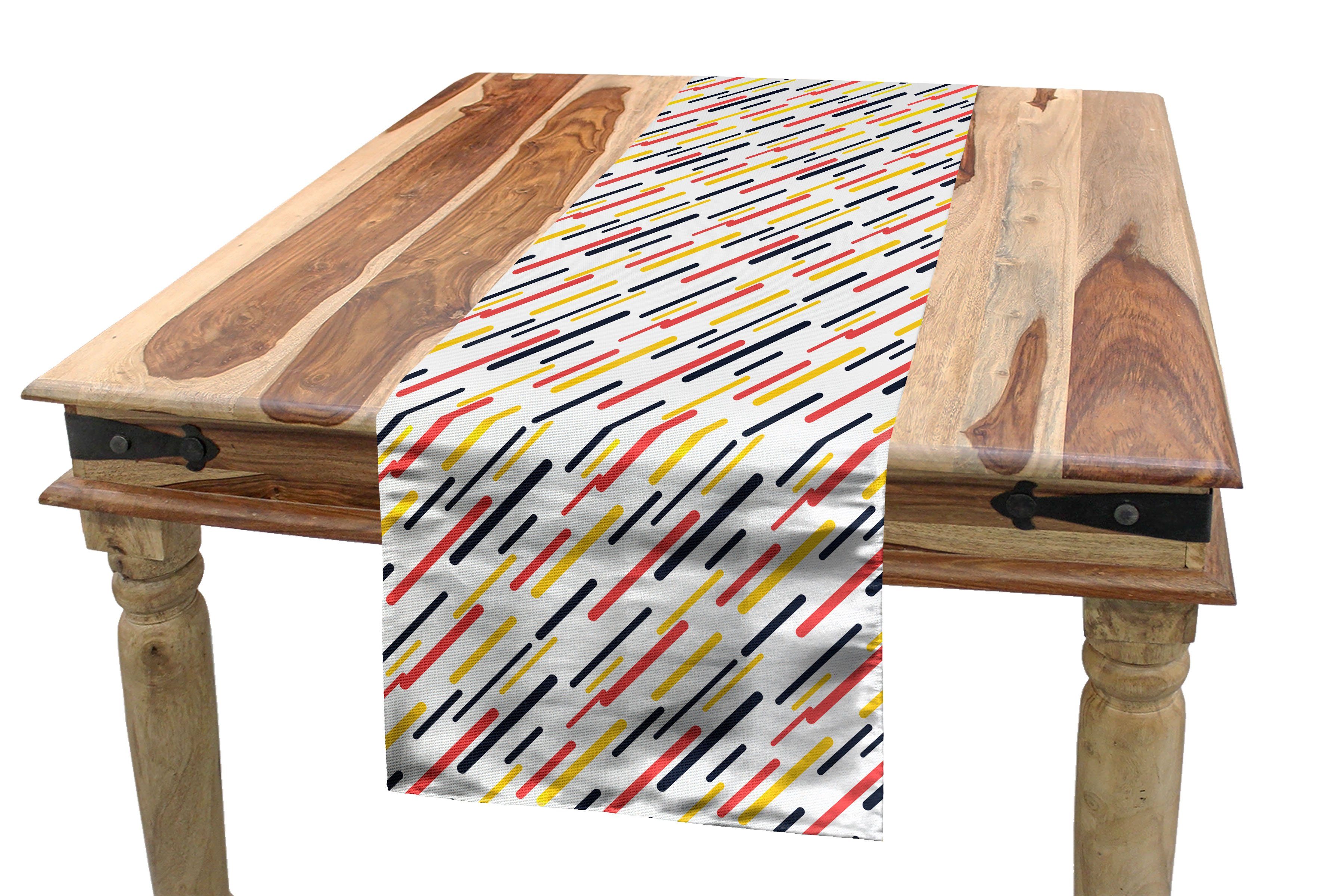 Abakuhaus Tischläufer Esszimmer Küche Rechteckiger Dekorativer Tischläufer, Gestreift Diagonal einfache Linien