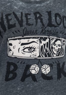 QueenKerosin Print-Shirt Never Look Back (1-tlg) mit Print