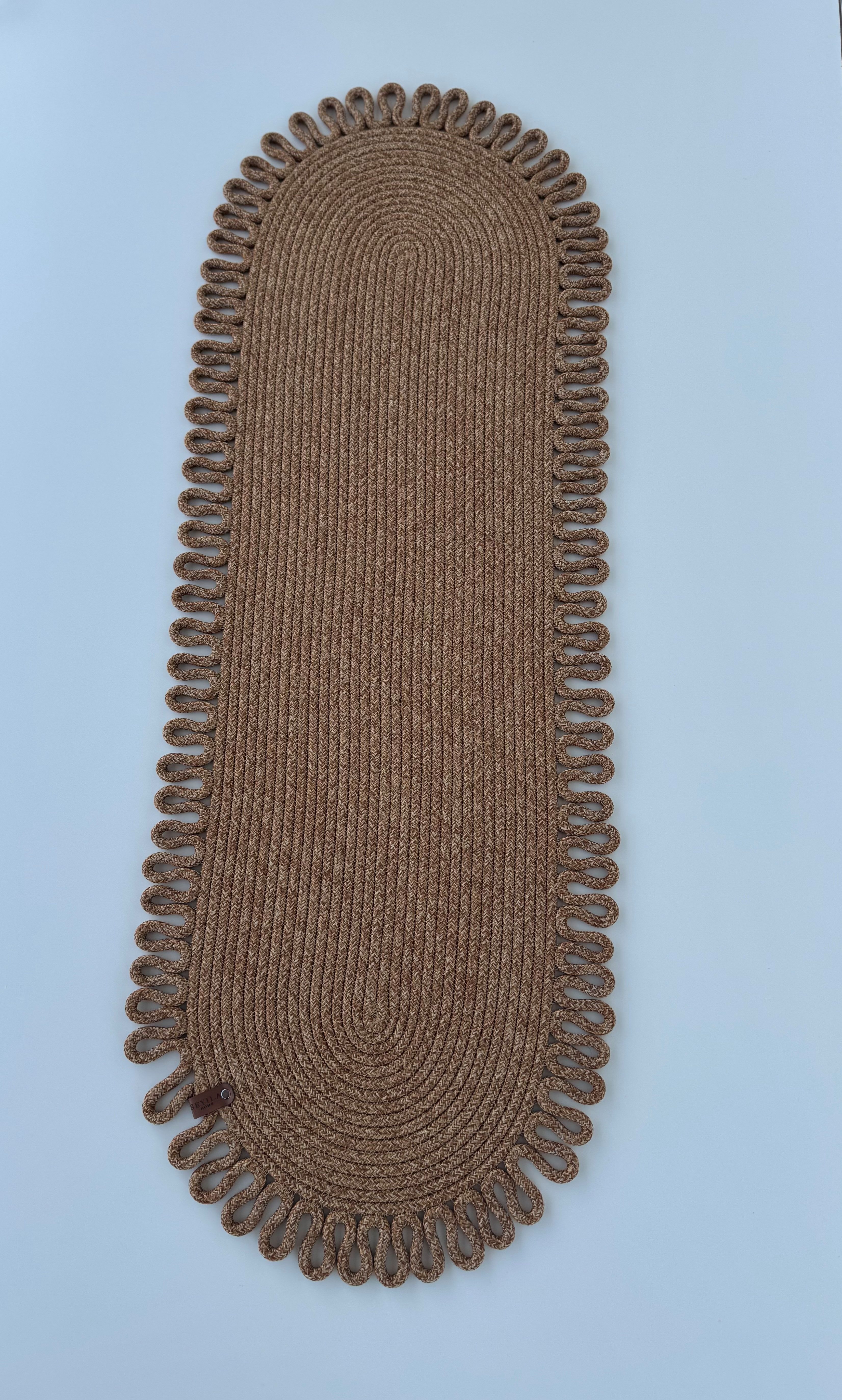 Seyila Home Mitteldecke Hochwertige Seyila Tischdecke aus Jute und Baumwollseil geflochten