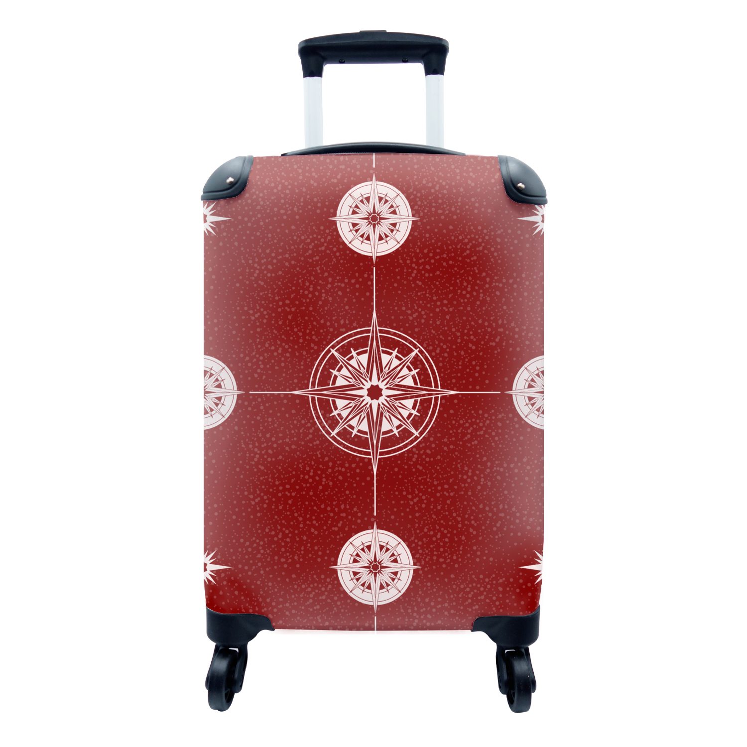 MuchoWow Handgepäckkoffer Kompass - Reisen - Muster, 4 Rollen, Reisetasche mit rollen, Handgepäck für Ferien, Trolley, Reisekoffer