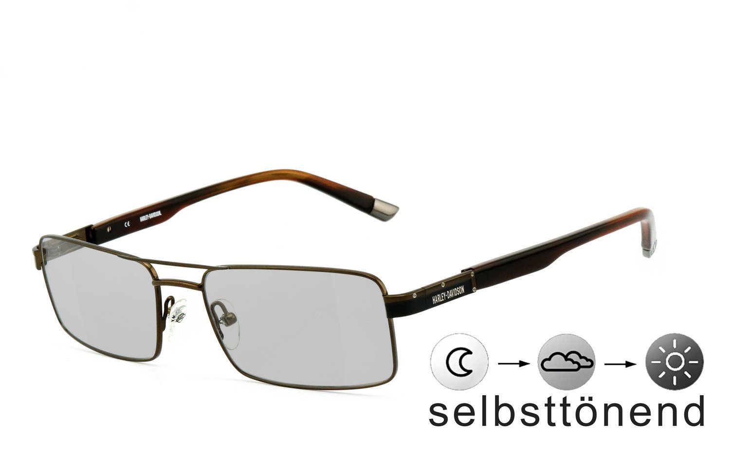 Damen Brillen HARLEY-DAVIDSON Sonnenbrille HD0464-55BRN selbsttönende HLT® Qualitätsgläser