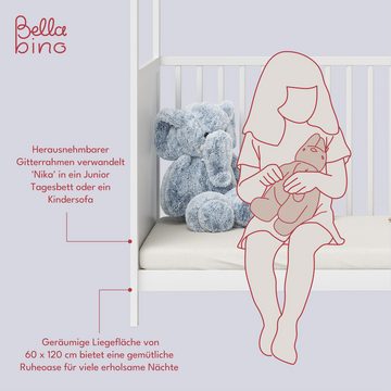 Bellabino Babybett Nika, mit 3-fach höhenverstellbarem Lattenrost, umbaubar zum Juniorbett