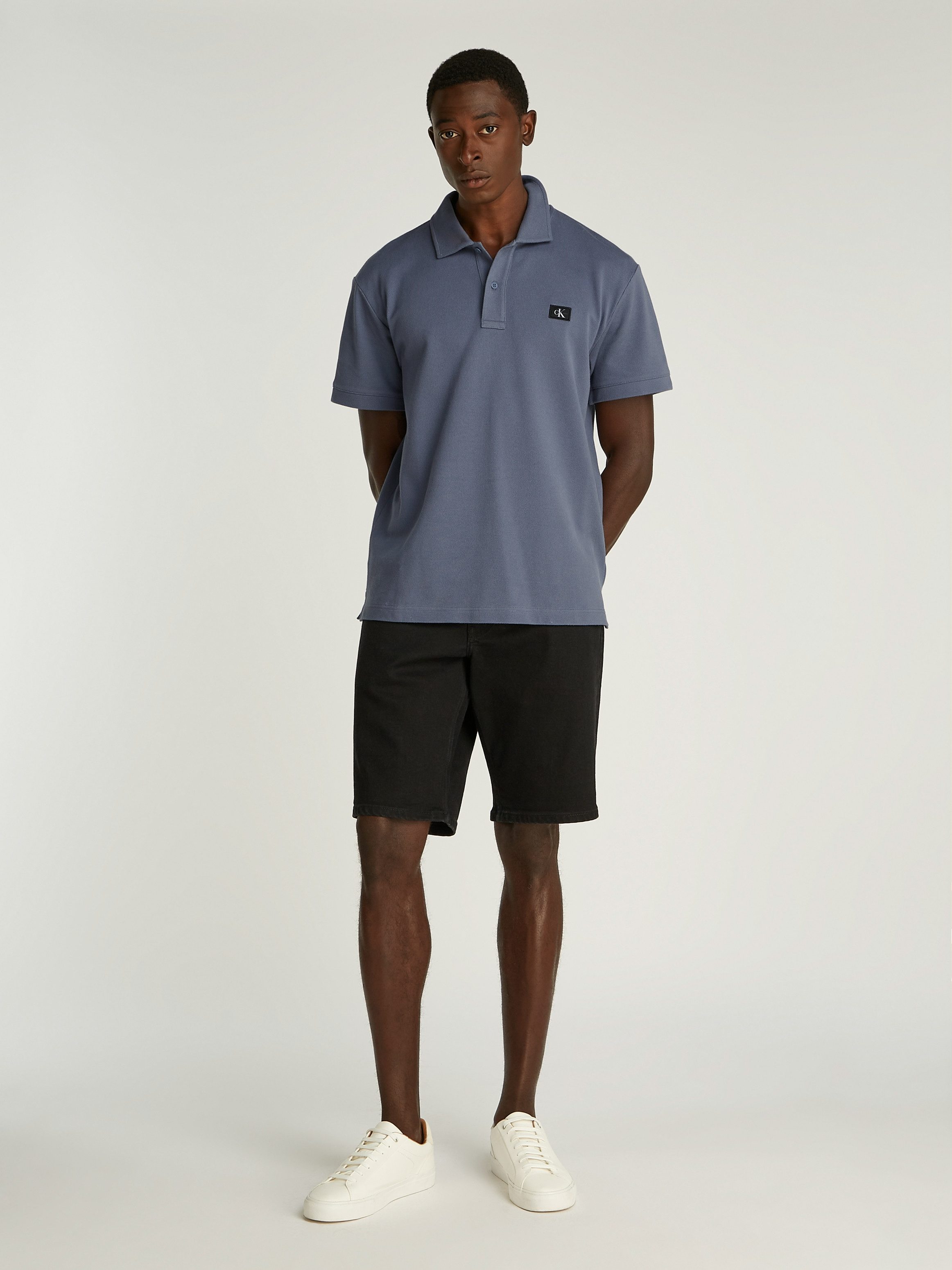 Calvin Klein Jeans Poloshirt WOVEN LABEL POLO Logodruck