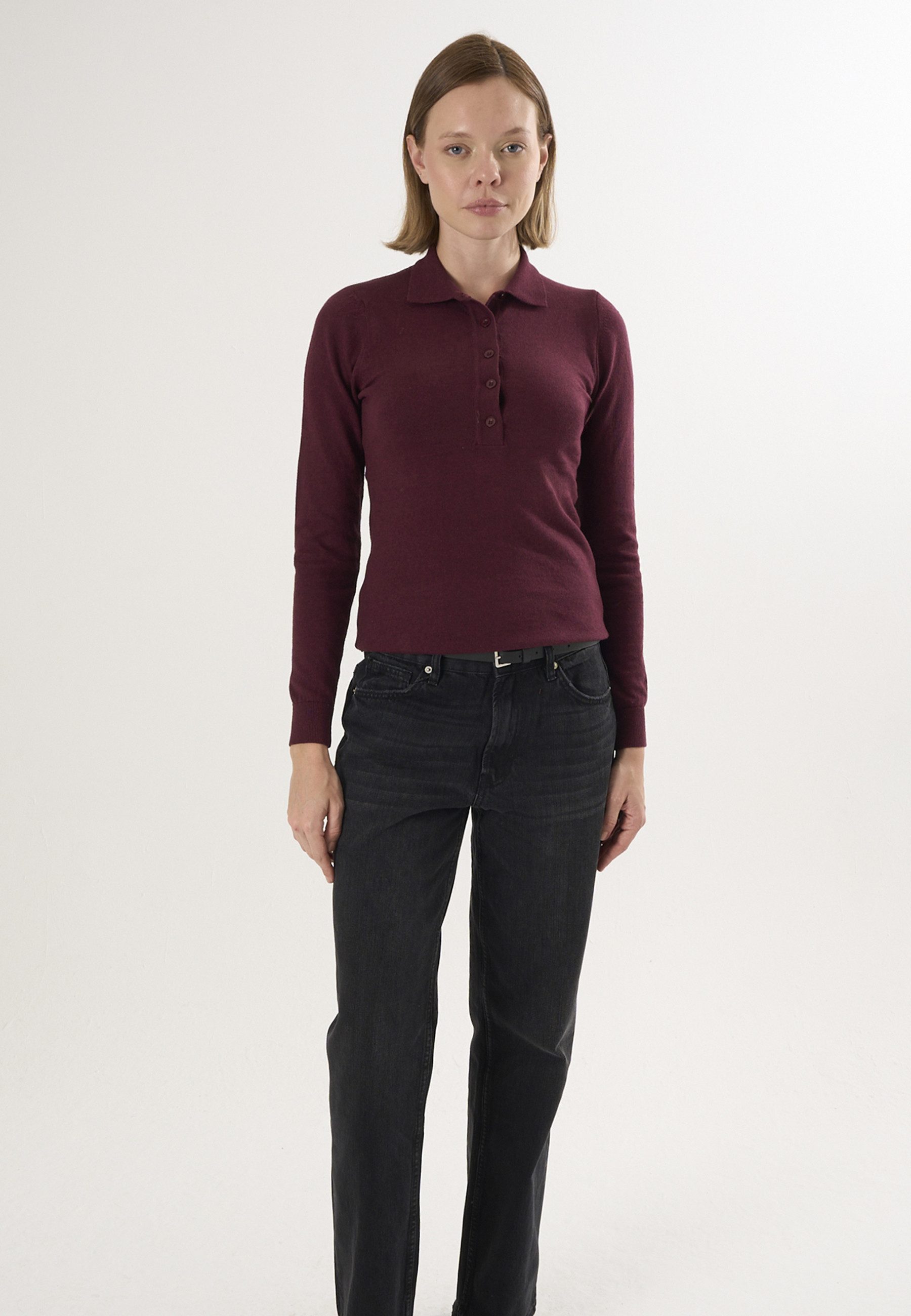 Felix Hardy Polokragenpullover Pullover mit Rollkragen und Knöpfen