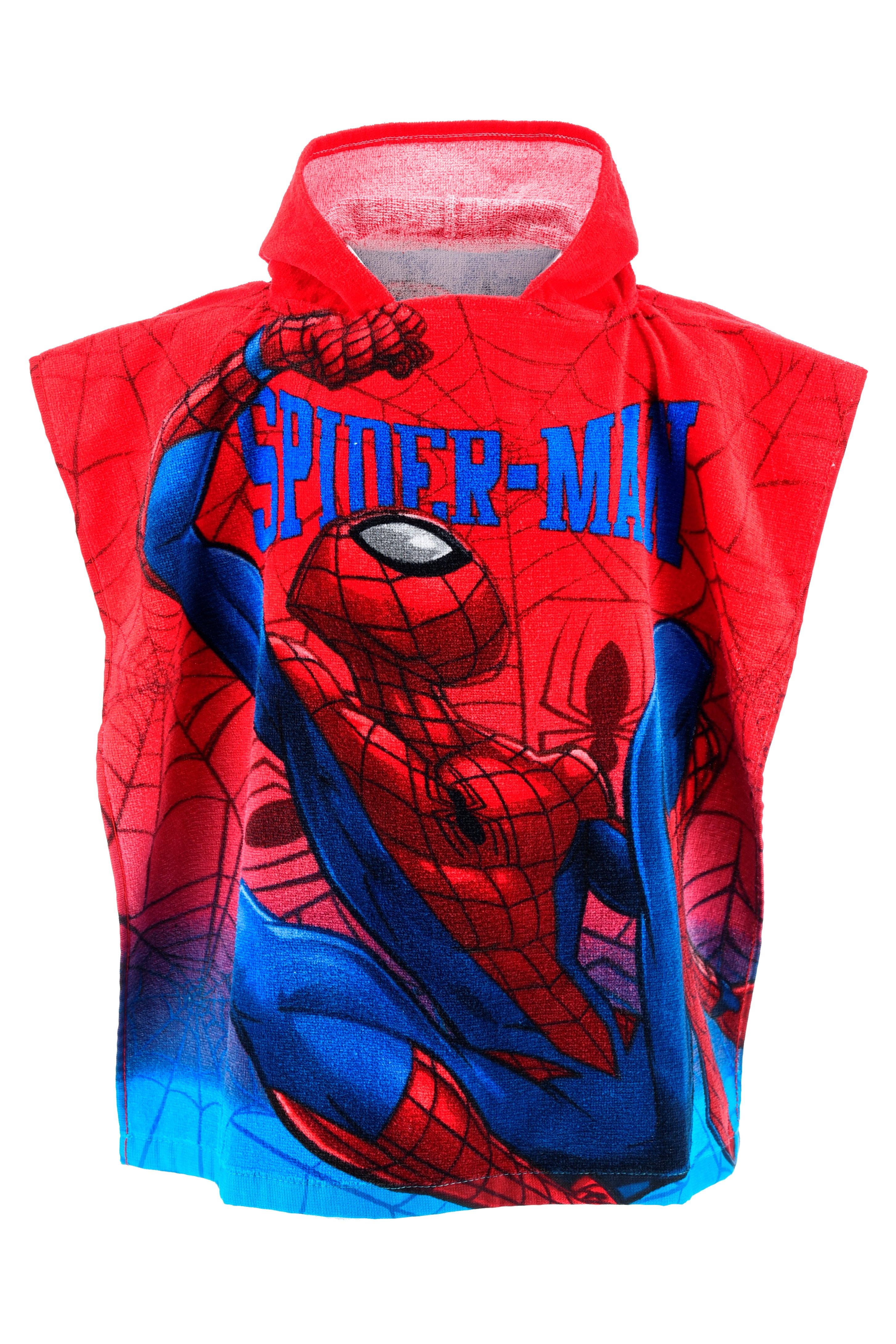 Spiderman Kapuzenhandtuch Spider-Man Handtuch mit Kapuze, Poncho, Baumwolle