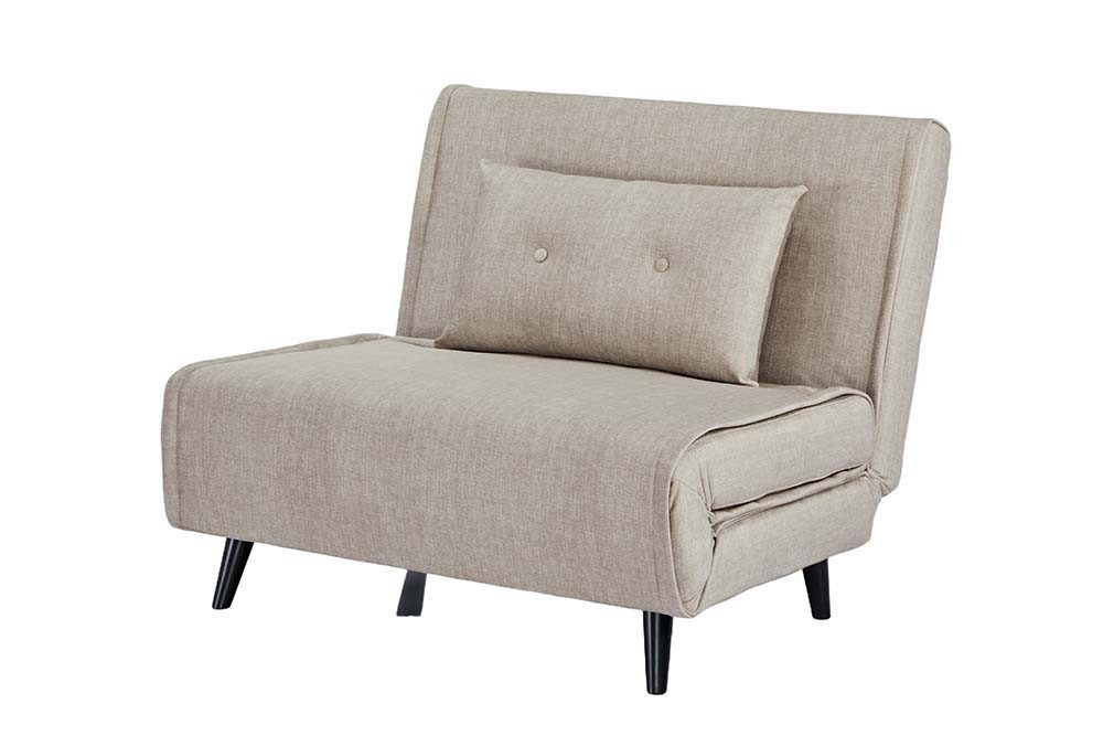 riess-ambiente Relaxsessel SMART MULTIFUNCTION 100cm champagner - Samt, Bettfunktion, mit Kissen (Einzelartikel, 1-St), ausziehbare Schlafgelegenheit - ideal für Wohn- oder Gästezimmer