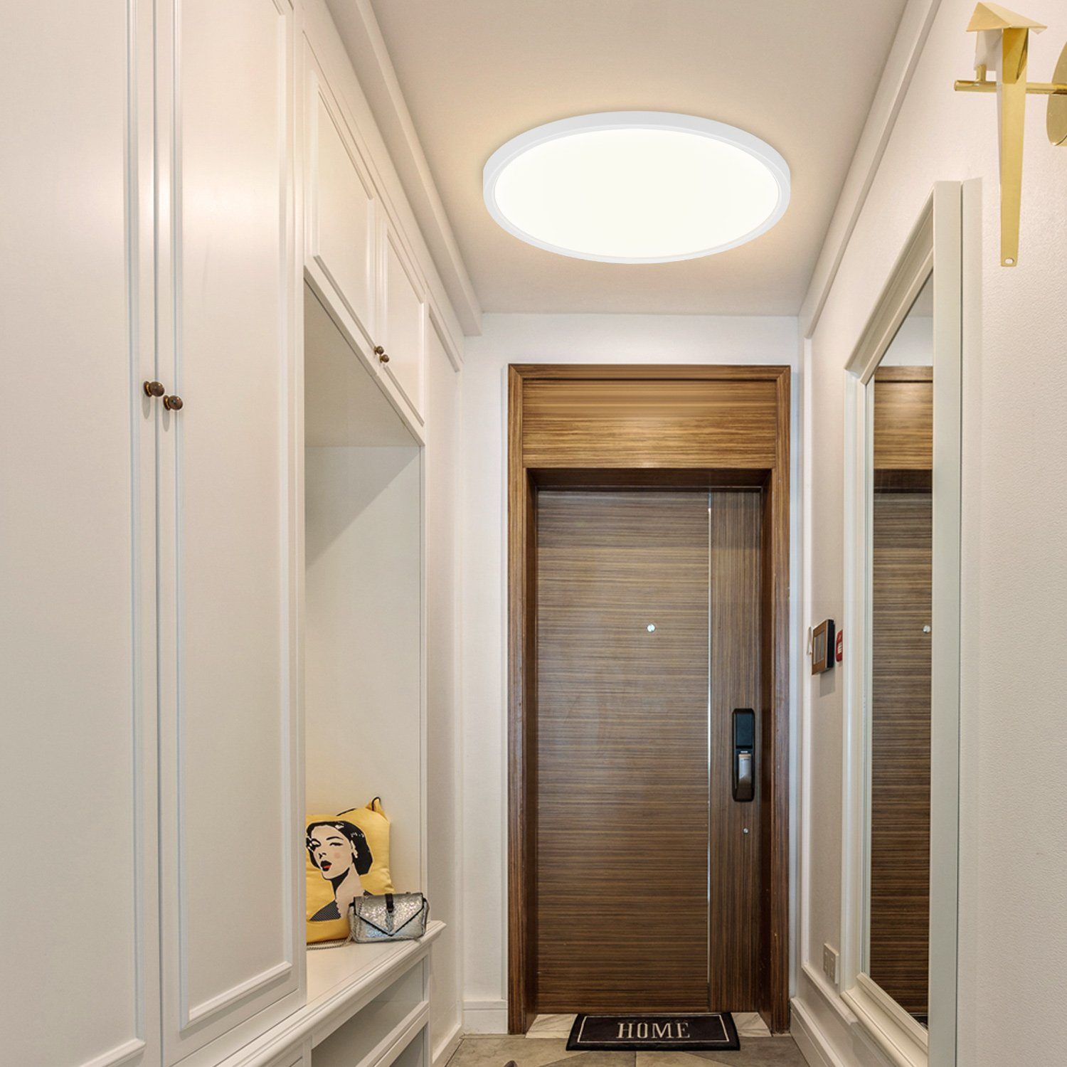 ZMH LED Deckenleuchte Modernes LED-Licht für Wohnzimmer, Schlafzimmer, Flur und Küche, Hochwertige Design, LED fest integriert, Neutralweiß, 18W, 4000K, neutral – Bild 4 von 5