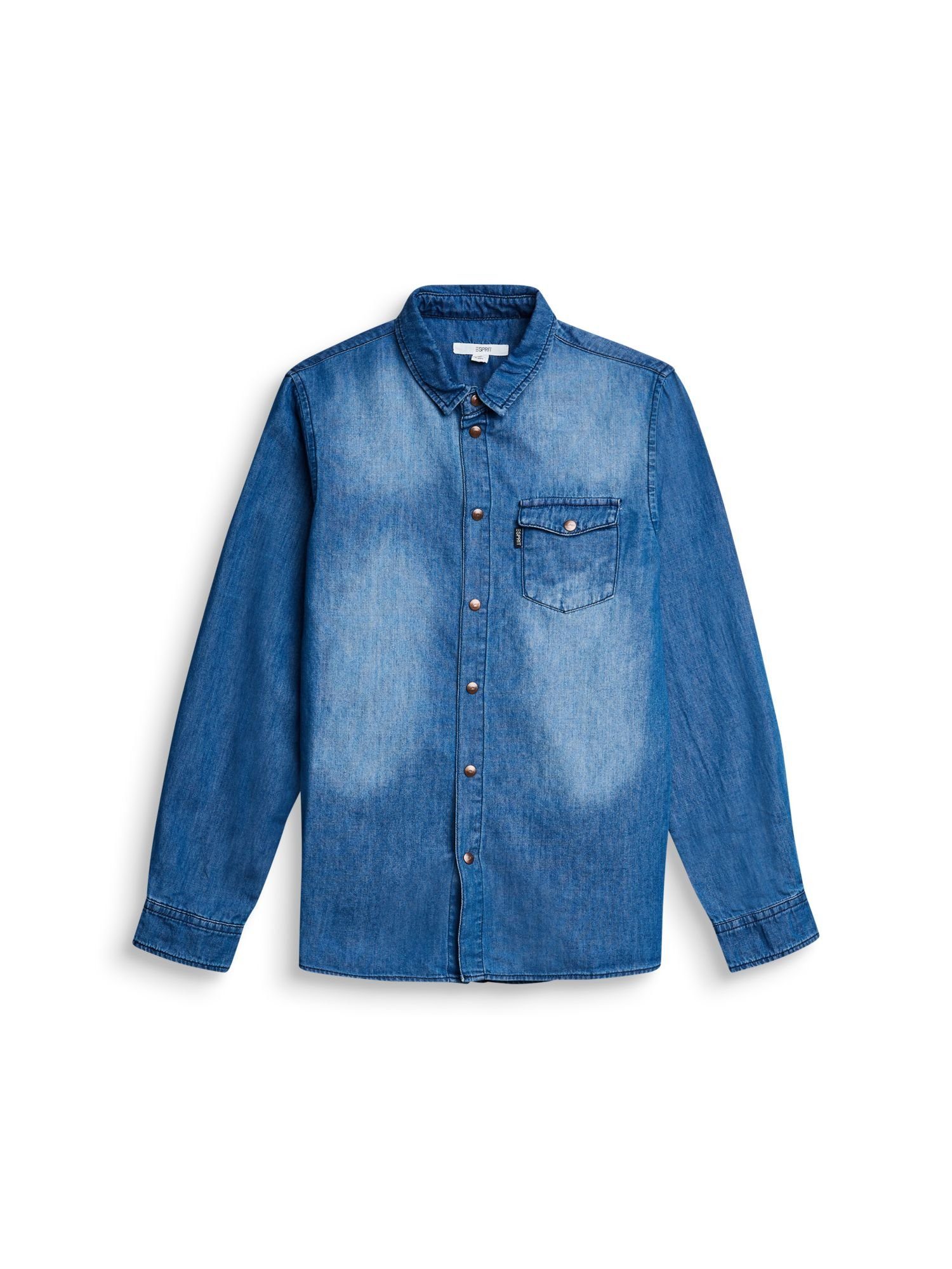 Esprit Langarmhemd »Jeans-Hemd aus Baumwolle-Lyocell« online kaufen | OTTO