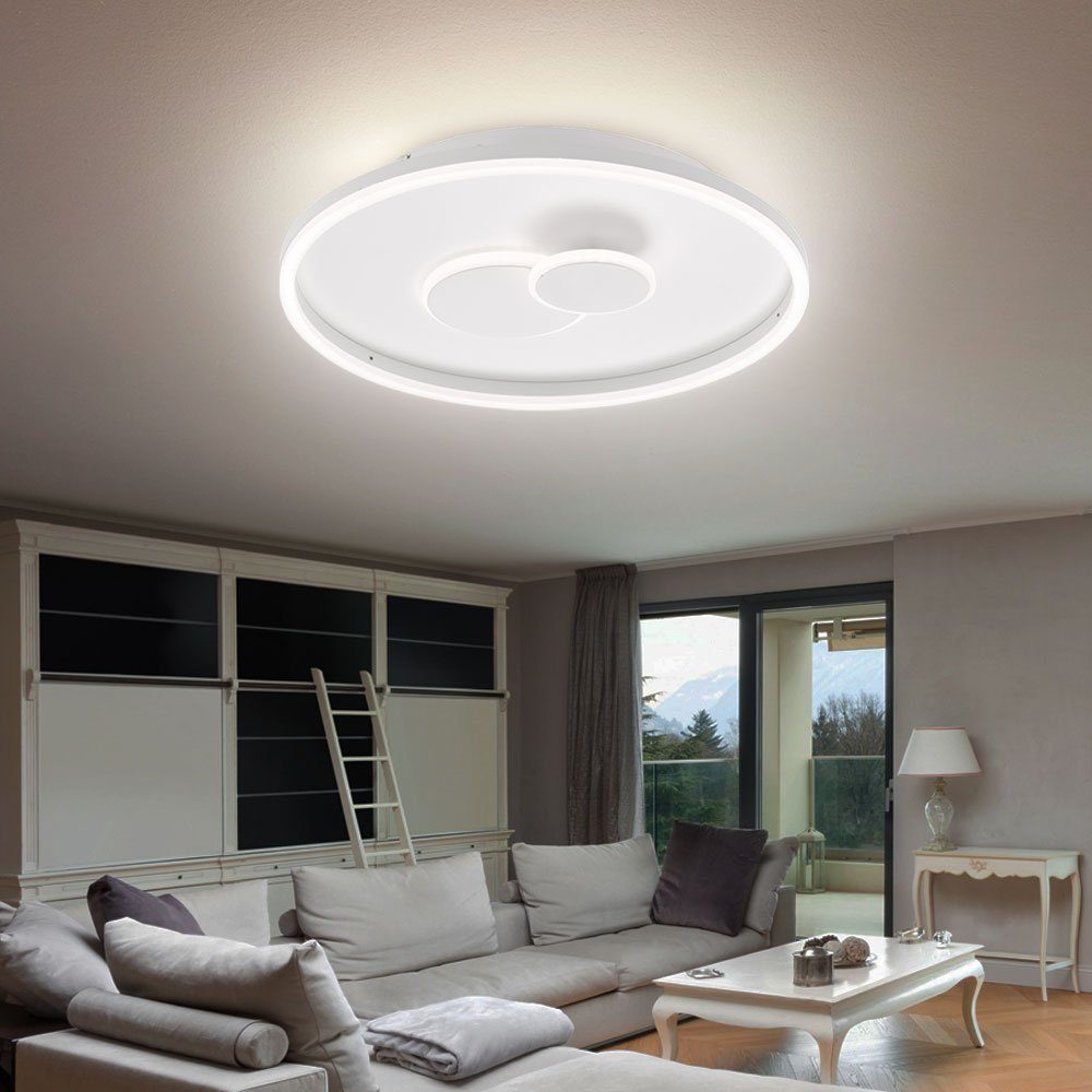 WOFI LED Deckenleuchte, LED-Leuchtmittel fest verbaut, Warmweiß, Deckenlampe Leuchten dimmbar über Schalter weiß LED Deckenlampe rund