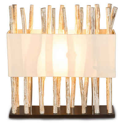 Levandeo® Nachttischlampe, Lampe Tischlampe aus Holz Holzlampe Tischleuchte Treibholz 54cm