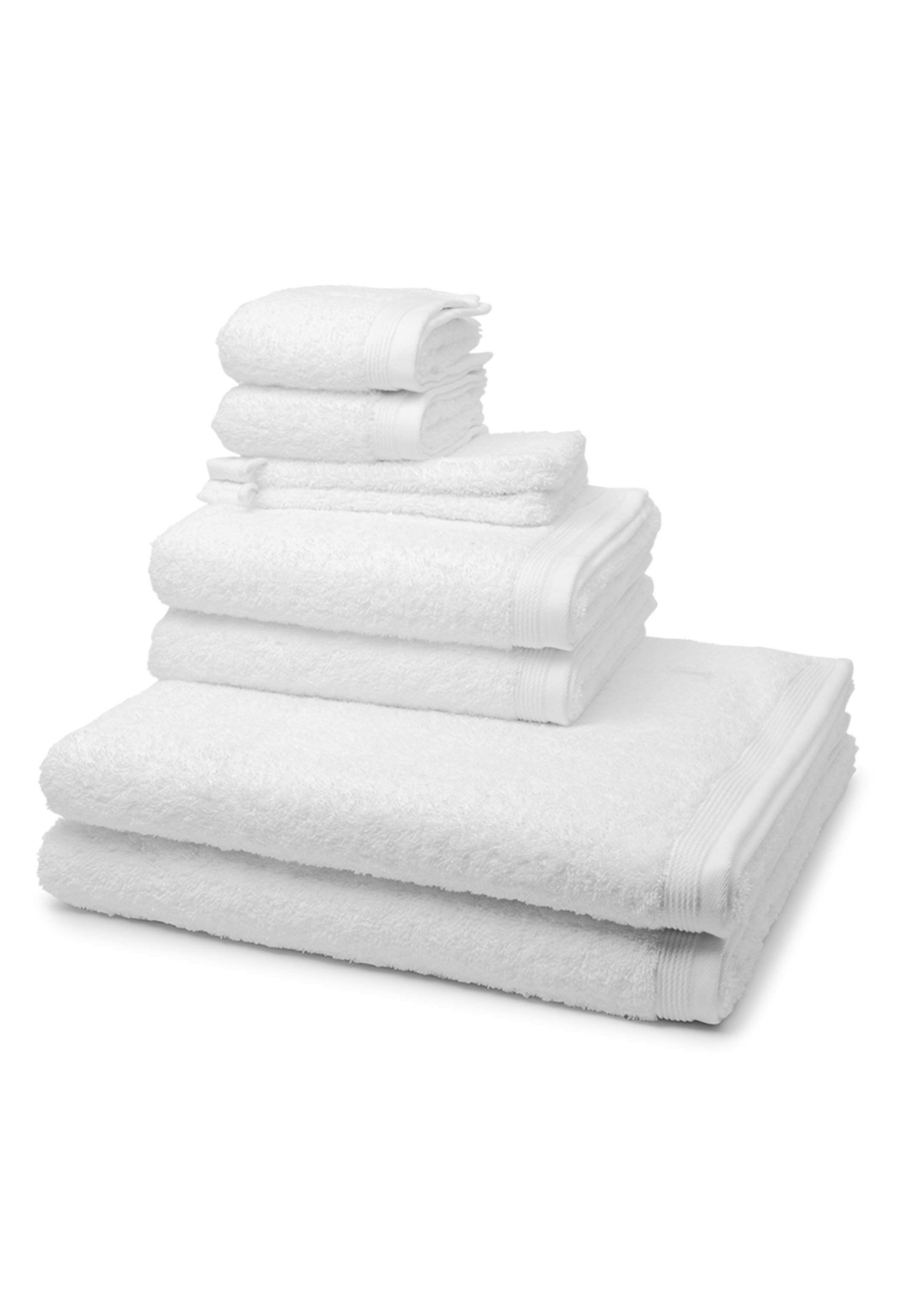 Möve Handtuch Set Superwuschel, Walkfrottee, (Spar-Set, 8-tlg), 2 X Wasch- 2 X Gäste- 2 X Dusch- 2 X Handtuch im Set - Baumwolle - Snow