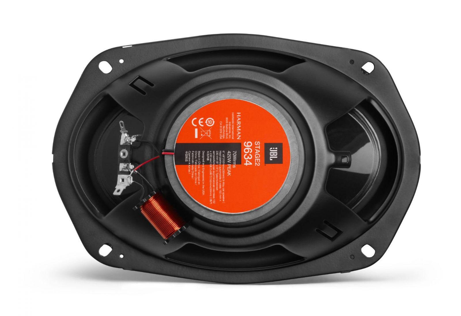 JBL Stage2 9634 3-Wege 6 x 9' Oval Koax Lautsprecher Auto-Lautsprecher (70 W) – Bild 5 von 5