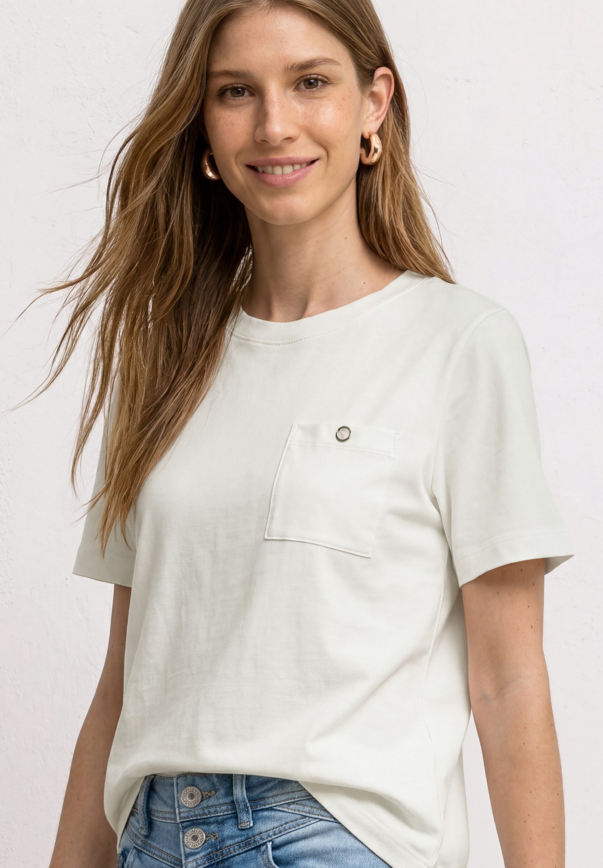 STREET ONE T-Shirt mit Brusttasche