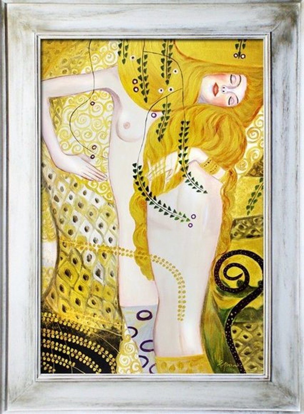 JVmoebel Gemälde Gustav Klimt »G06796«, jedes Bild ein Unikat, handgearbeitet