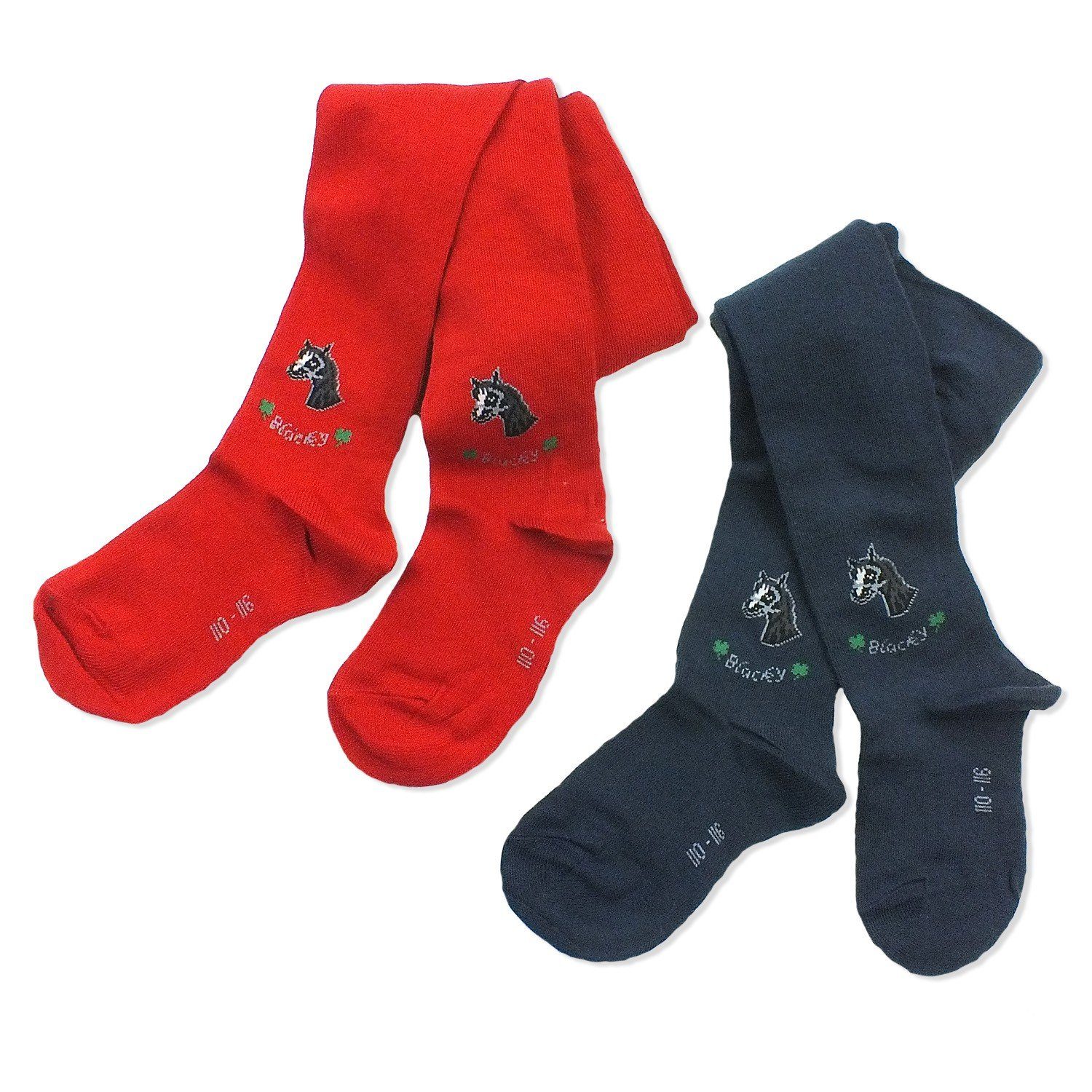 Camano Strickstrumpfhose (Set 2 St. 2 Paar) 2er Pack Kinder Mädchen Jungen Strumpfhosen Baumwolle
