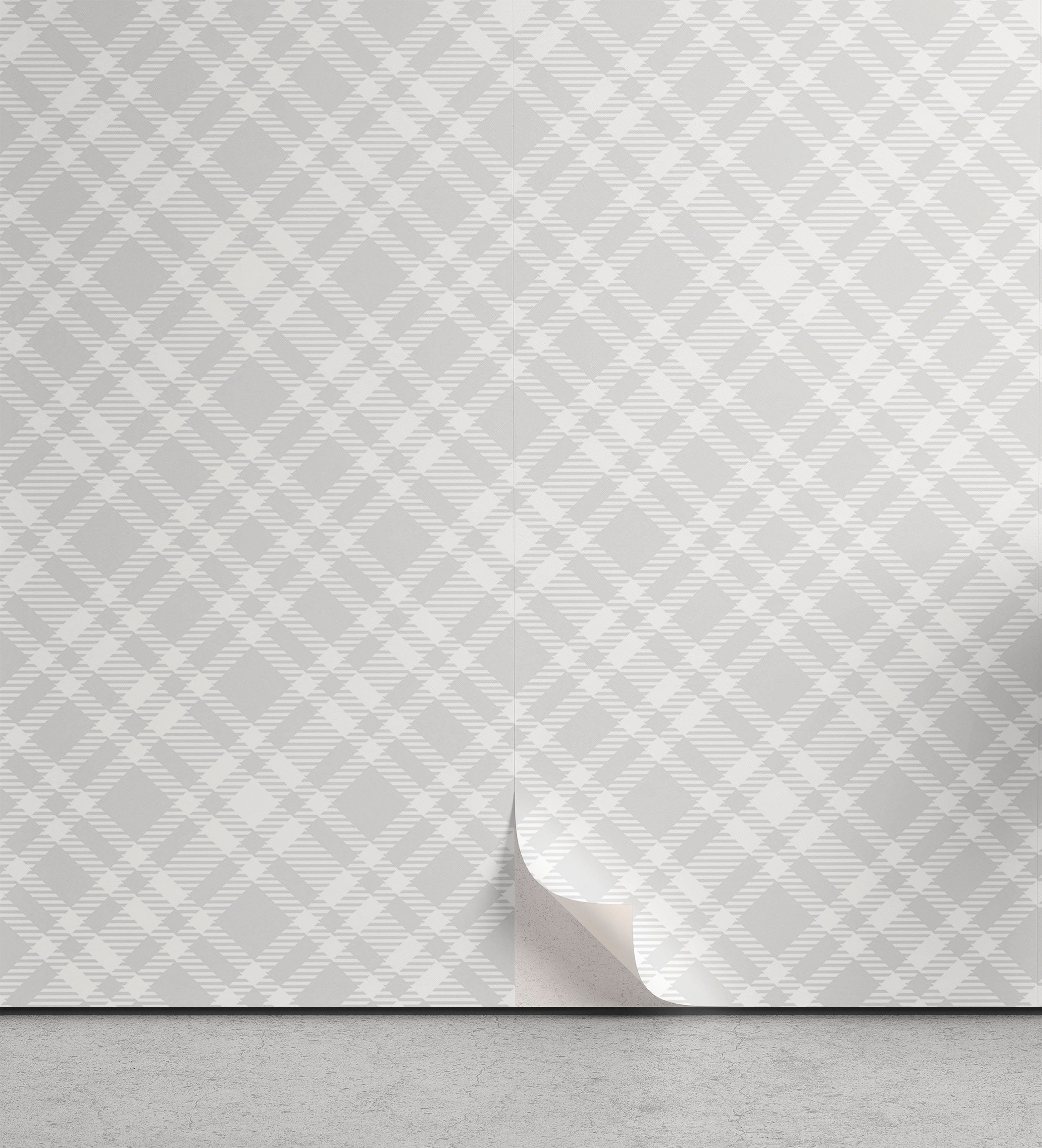 Vinyltapete selbstklebendes Diagonal neutrale Farbe Soft Abakuhaus Wohnzimmer Tone Küchenakzent,