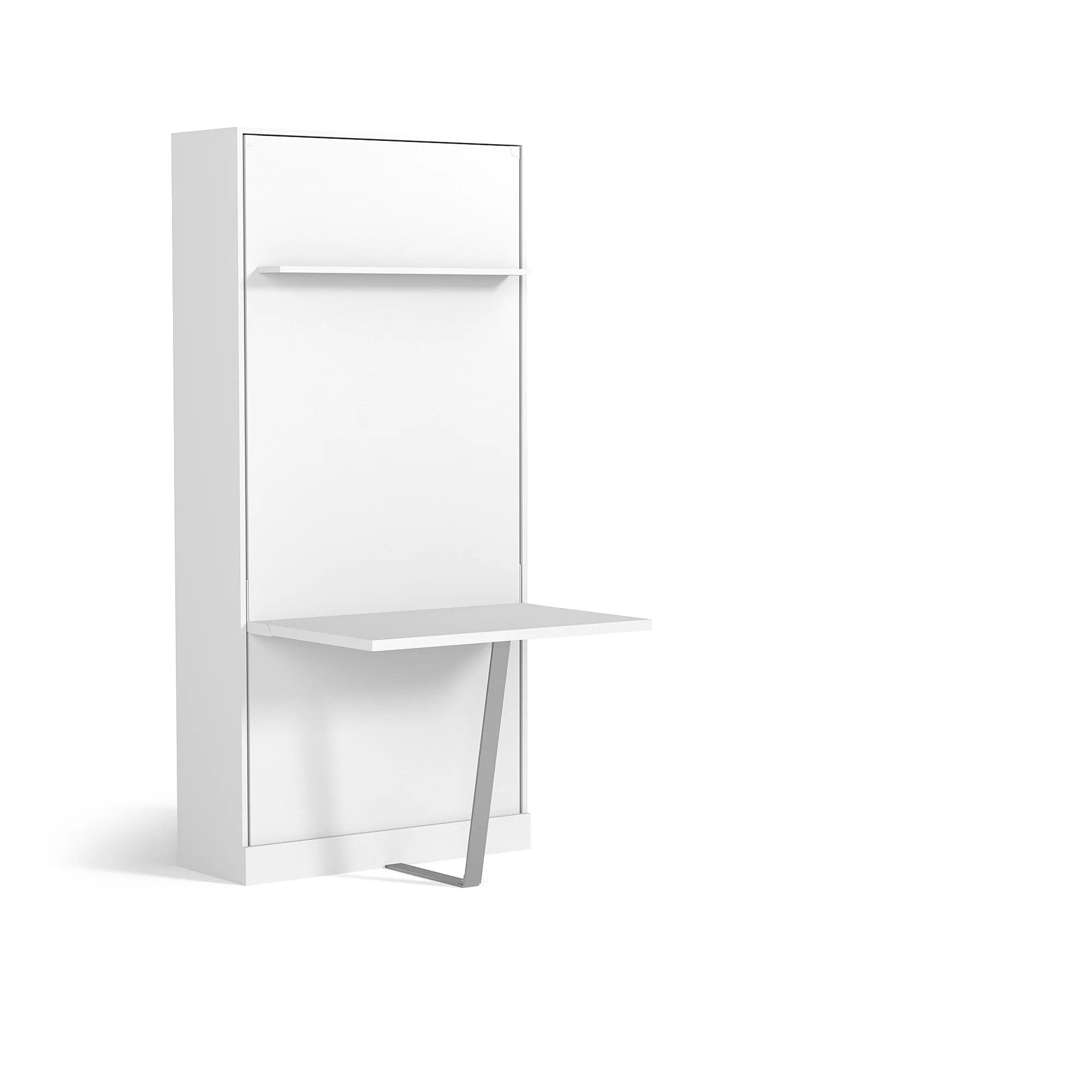 Multimo Schrankbett PRIMER HAPPY Wandbett /Schrankbett mit Schreibtisch, 90x200 cm vertikal klappbar