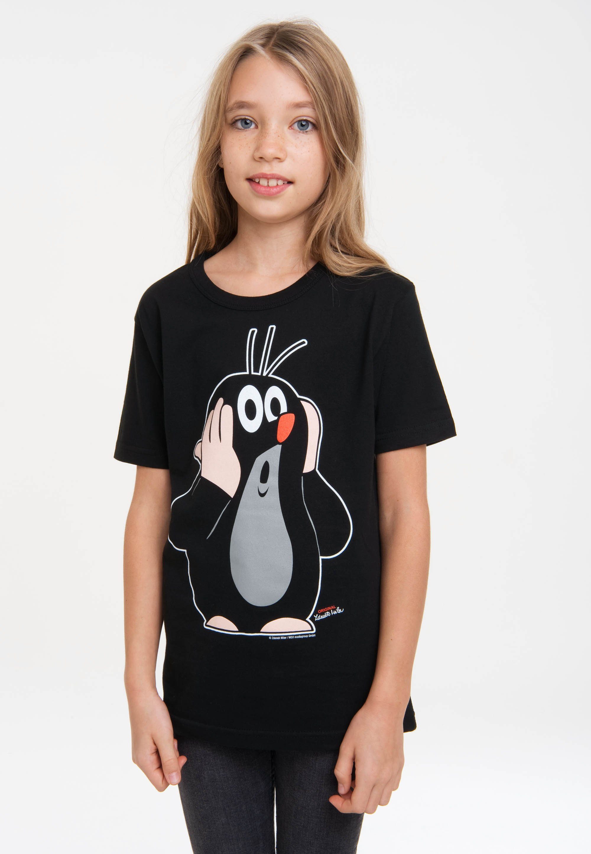 Kinder Kids (Gr. 92 -146) LOGOSHIRT T-Shirt Der kleine Maulwurf mit lizenziertem Print