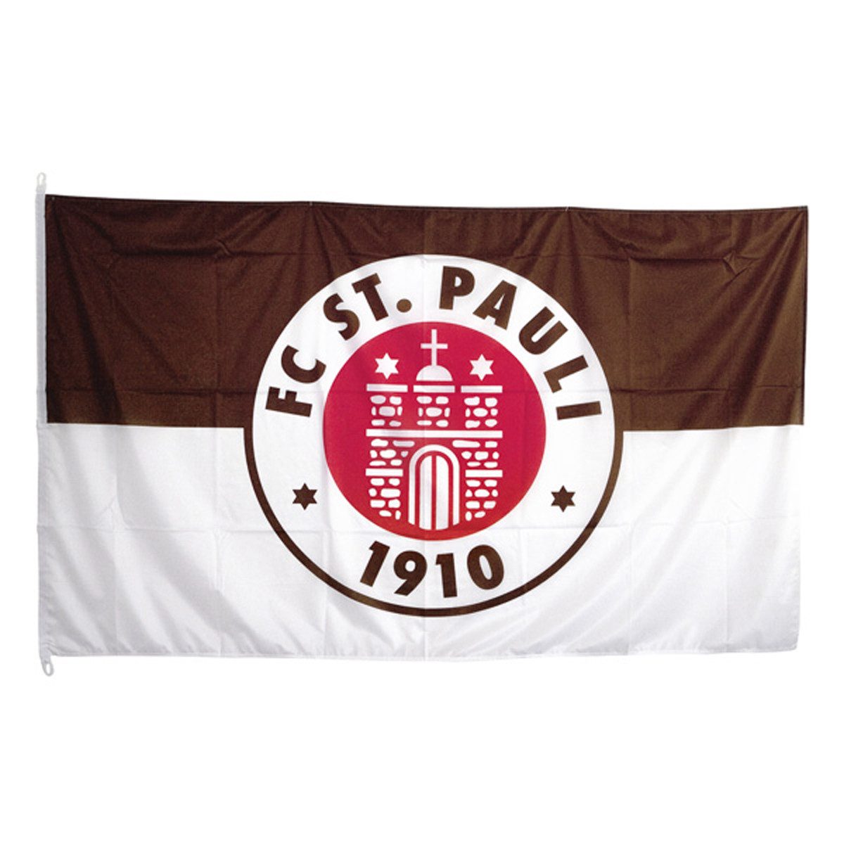 FC St. Pauli Fahne Flagge (Logo, 150x250 cm), mit Ösen