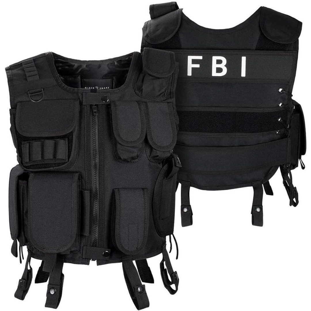 Black Snake Polizei-Kostüm Einsatzweste - Karnavalskostüm - Agentenkostüm, günstig online kaufen