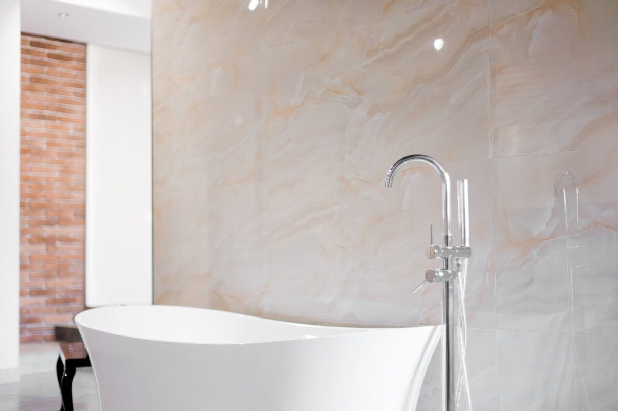 Wandfliese 1 Paket (1,44 m2) Fliesen ONYX BEIGE (60 × 120 cm), poliert, beige, Küche Bad Flur Wandverkleidung Marmoroptik creme