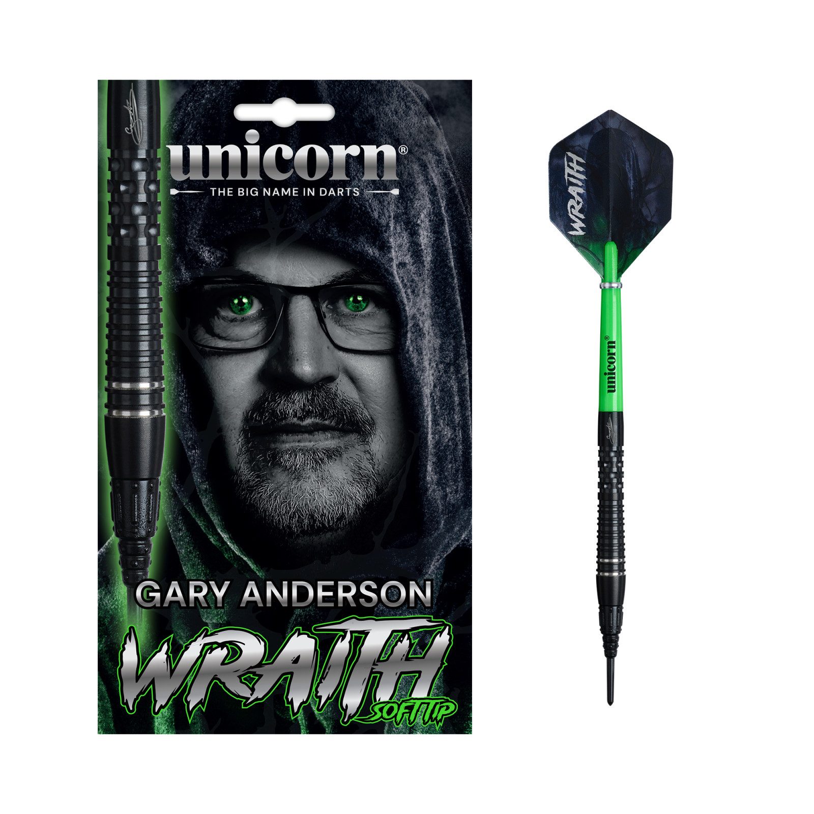 unicorn Softdarts Unicorn Wraith Gary Anderson Phase 6, Soft Dart, 90% Tungsten, 20g., S, Softdart